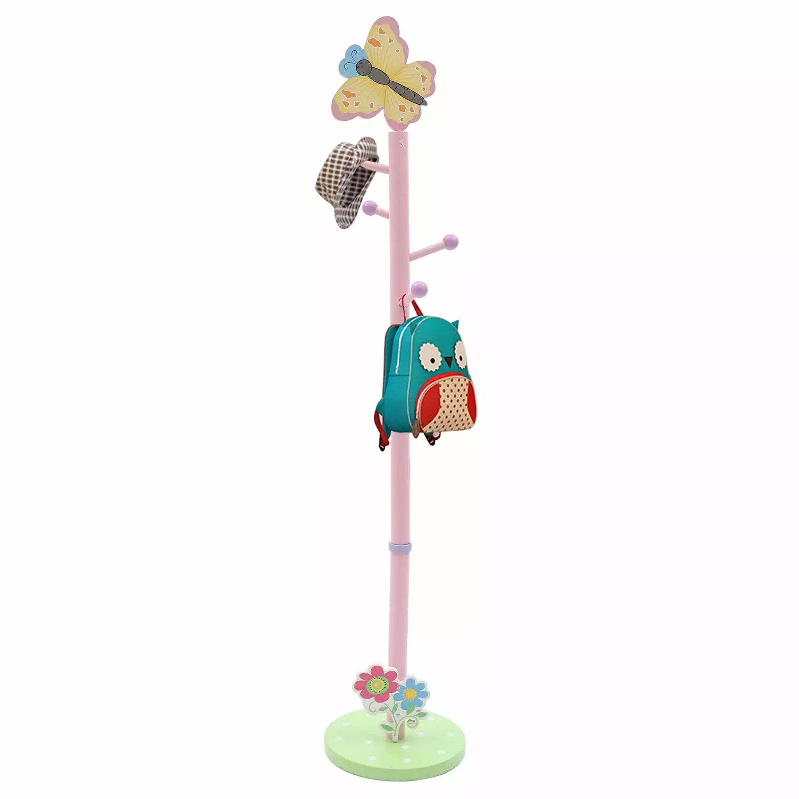 Miumaeov Wooden Coat Rack Stand. Kids' Coat Rack Freestanding Tree Hanger Clothes Coat Rack Hanging Stand for Children