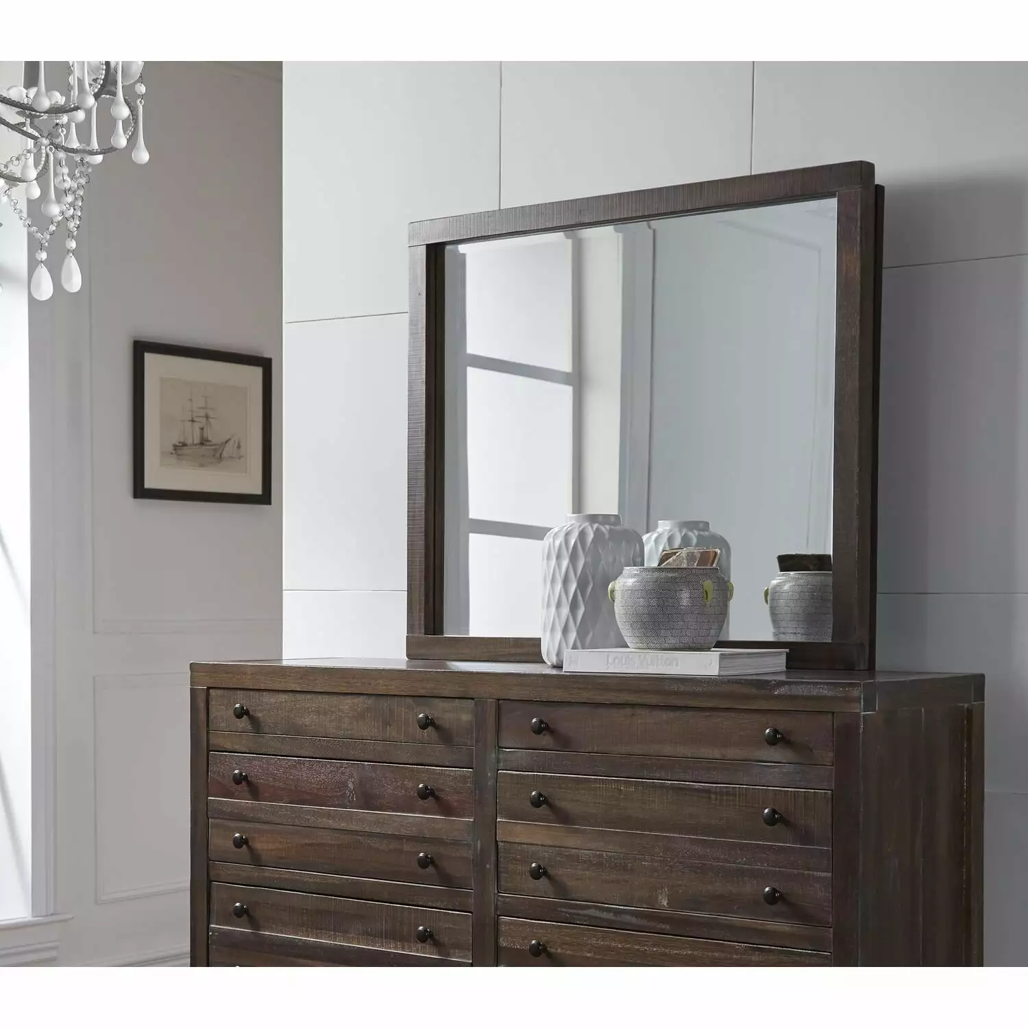 Modus Townsend Solid Wood Mirror in Java