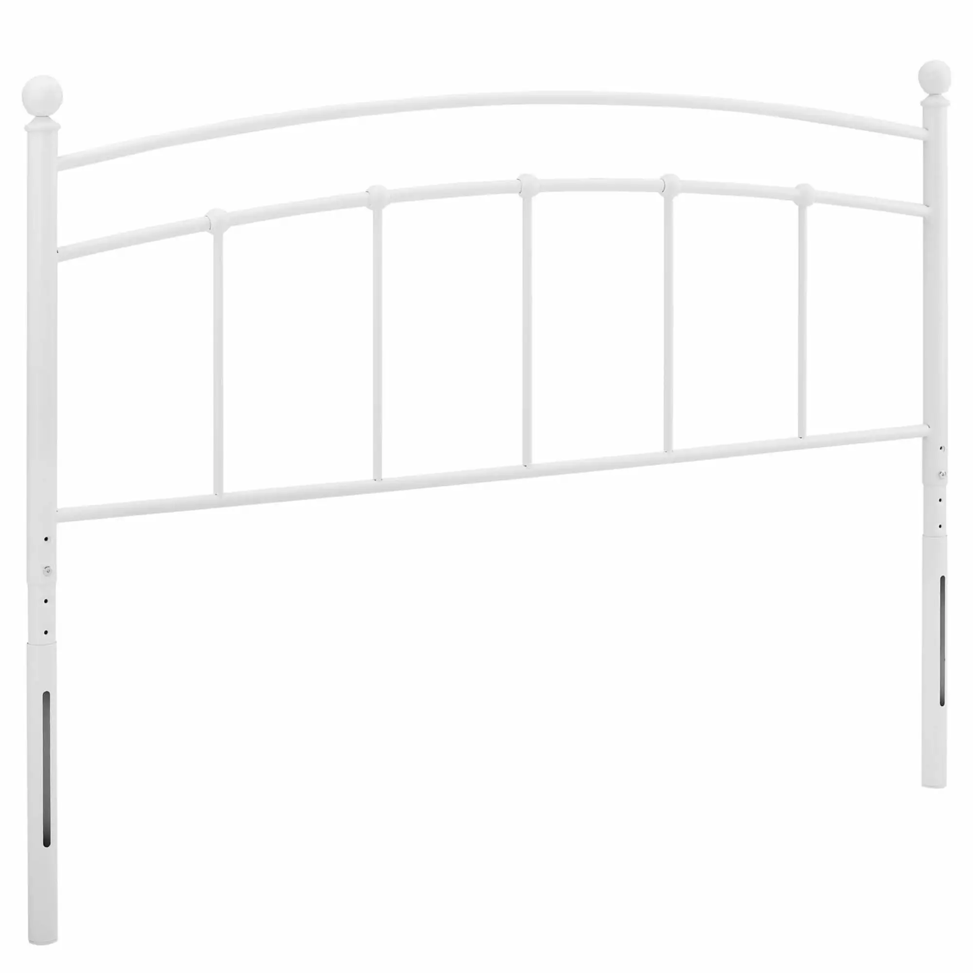 Modway Abigail Modern Farmhouse Full Metal Spindle Headboard in White