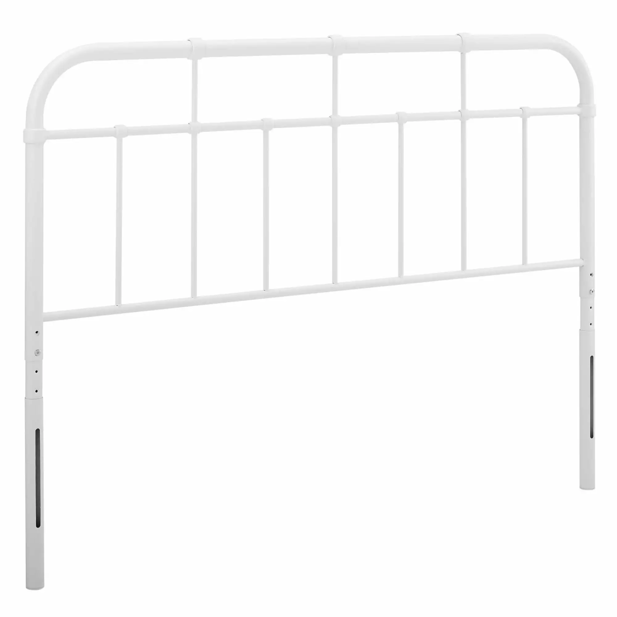 Modway Alessia Modern Farmhouse King Metal Spindle Headboard in White