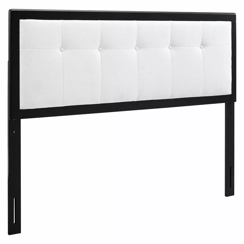 Modway Draper Tufted Twin Fabric and Wood Headboard in Black/White