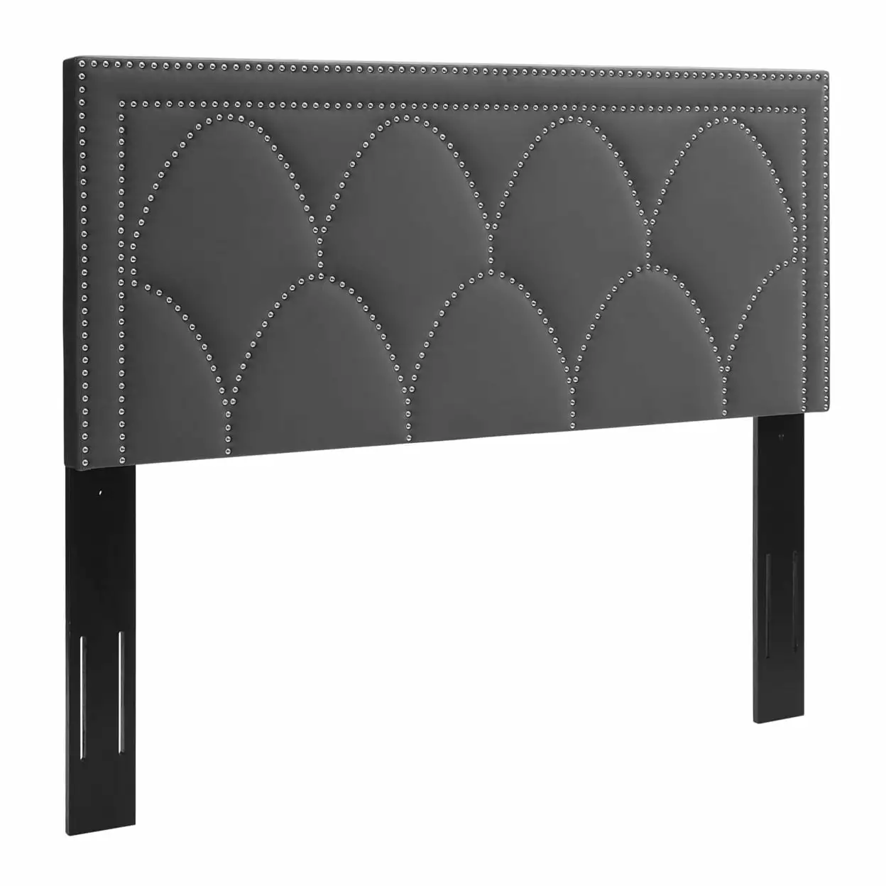 Modway Greta Modern Performance Velvet Twin Headboard in Charcoal