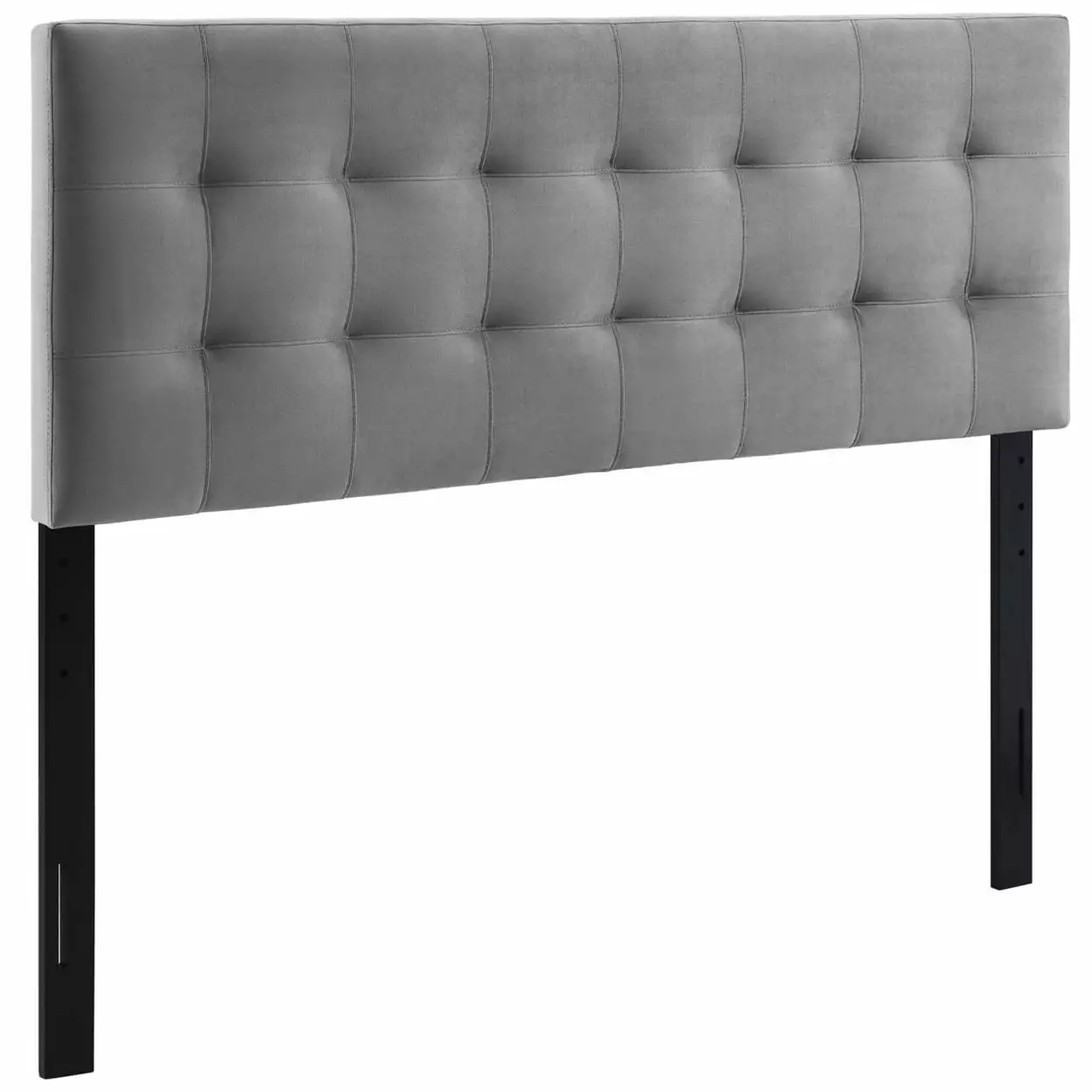 Modway Lily Biscuit Tufted Full Performance Velvet Headboard in Gray