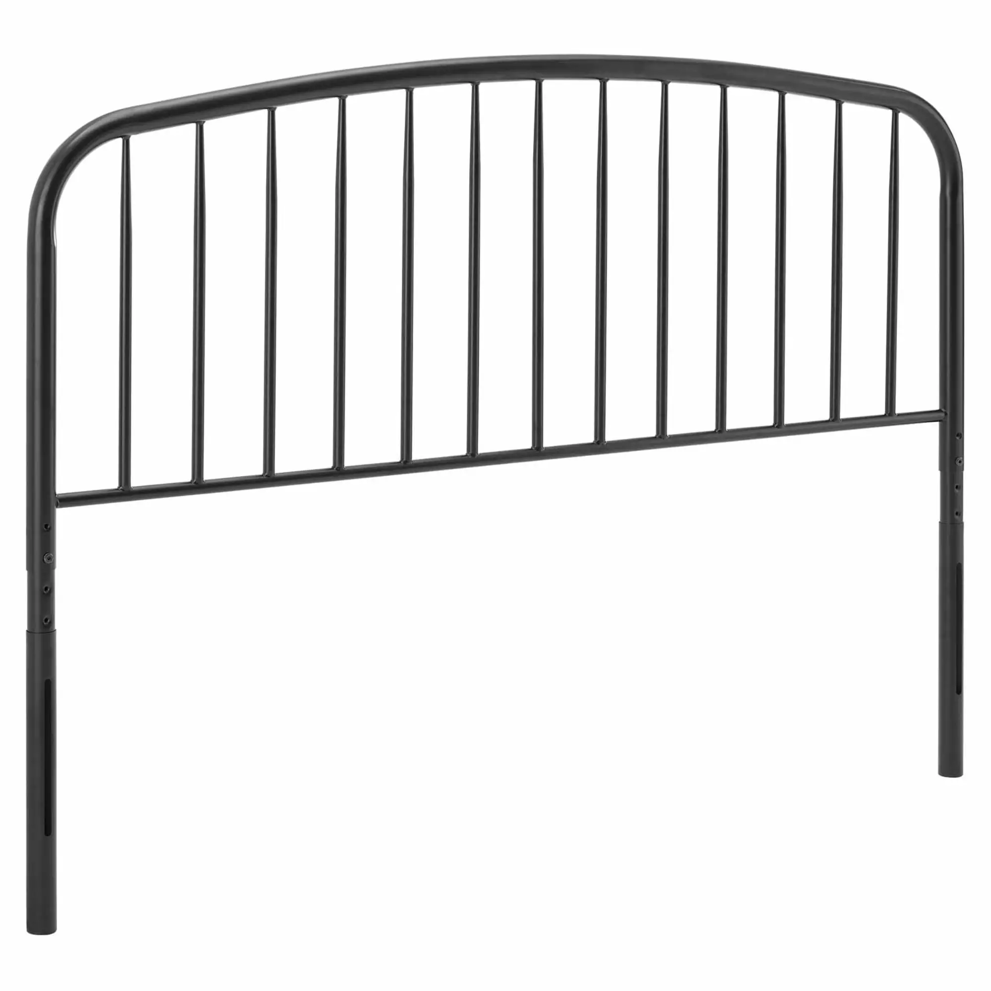 Modway Nova Modern Farmhouse Twin Metal Spindle Headboard in Black