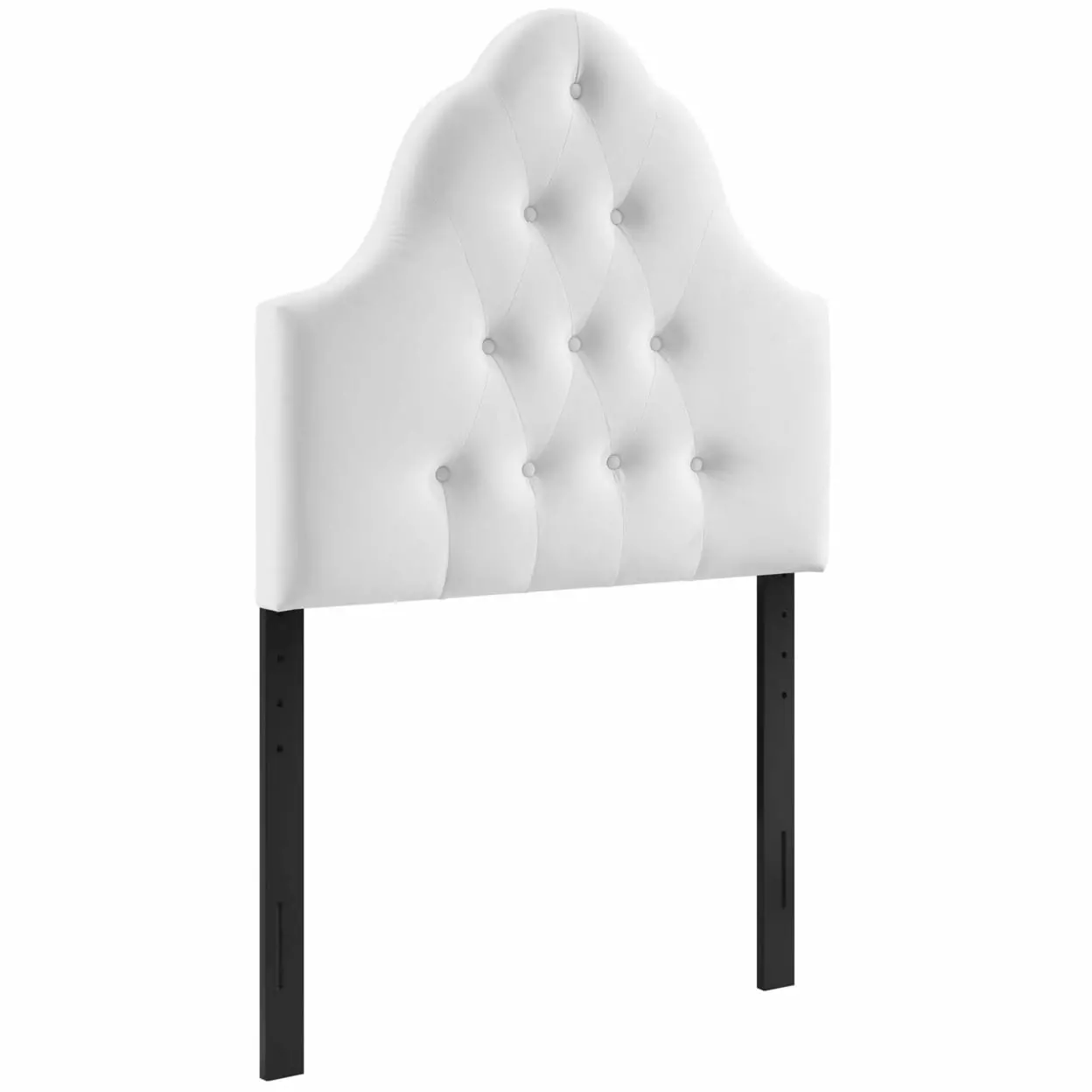 Modway Sovereign Twin Diamond Tufted Performance Velvet Headboard in White