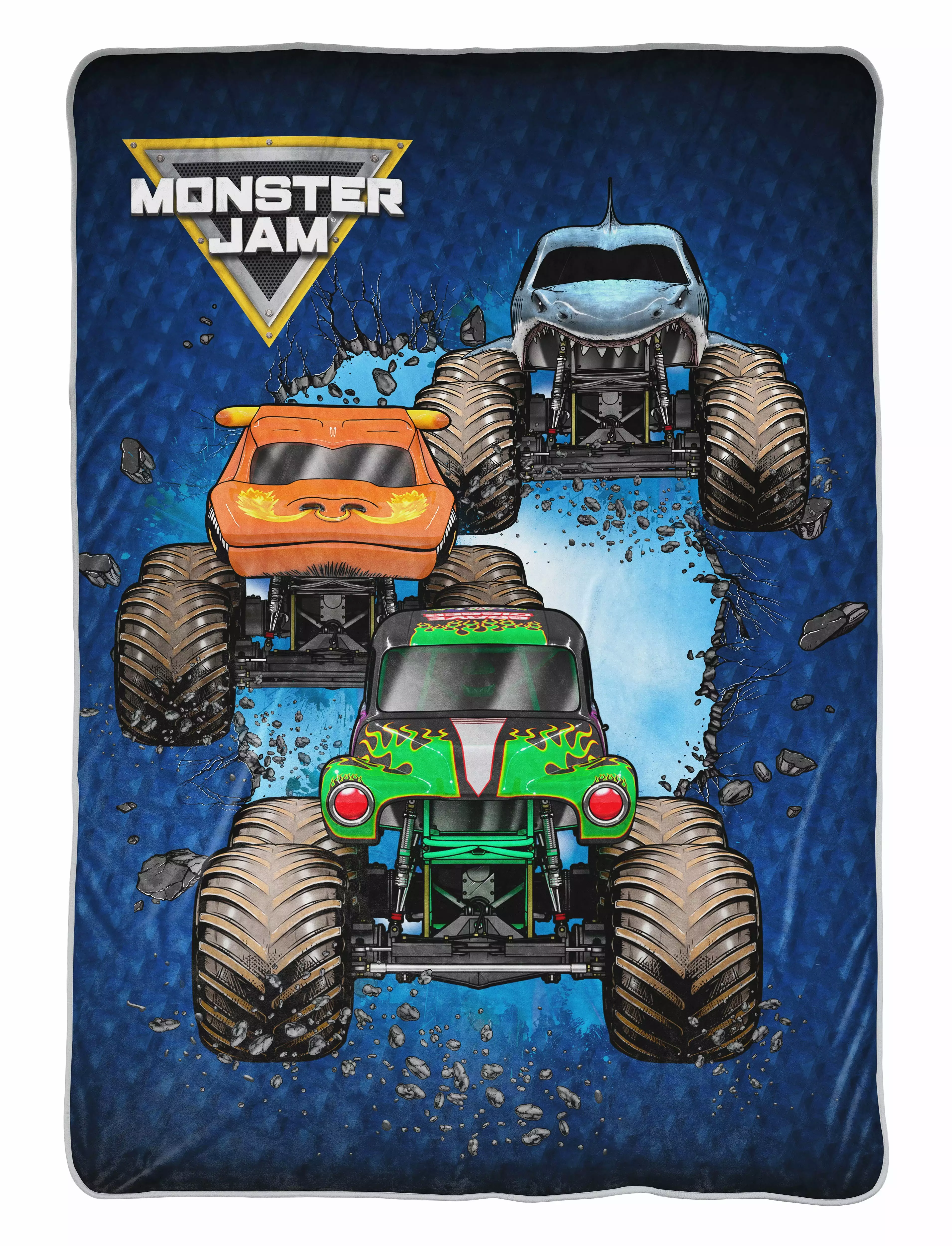 Monster Jam Child Monster Polyester Plush Reversible Throws. Twin. Multi-Color