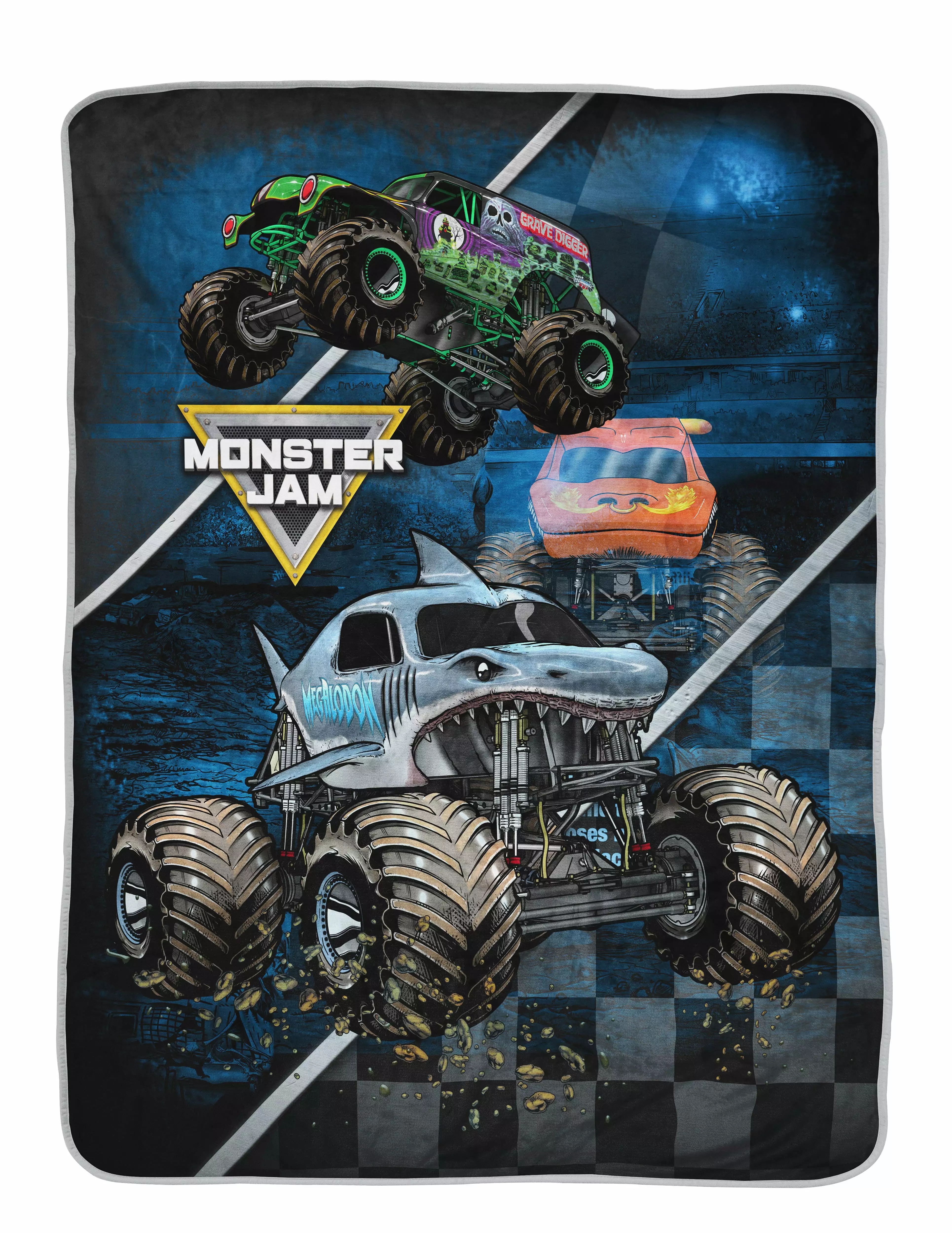 Monster Jam Multicolor 46 x 60 Kids Plush Microfiber Throw