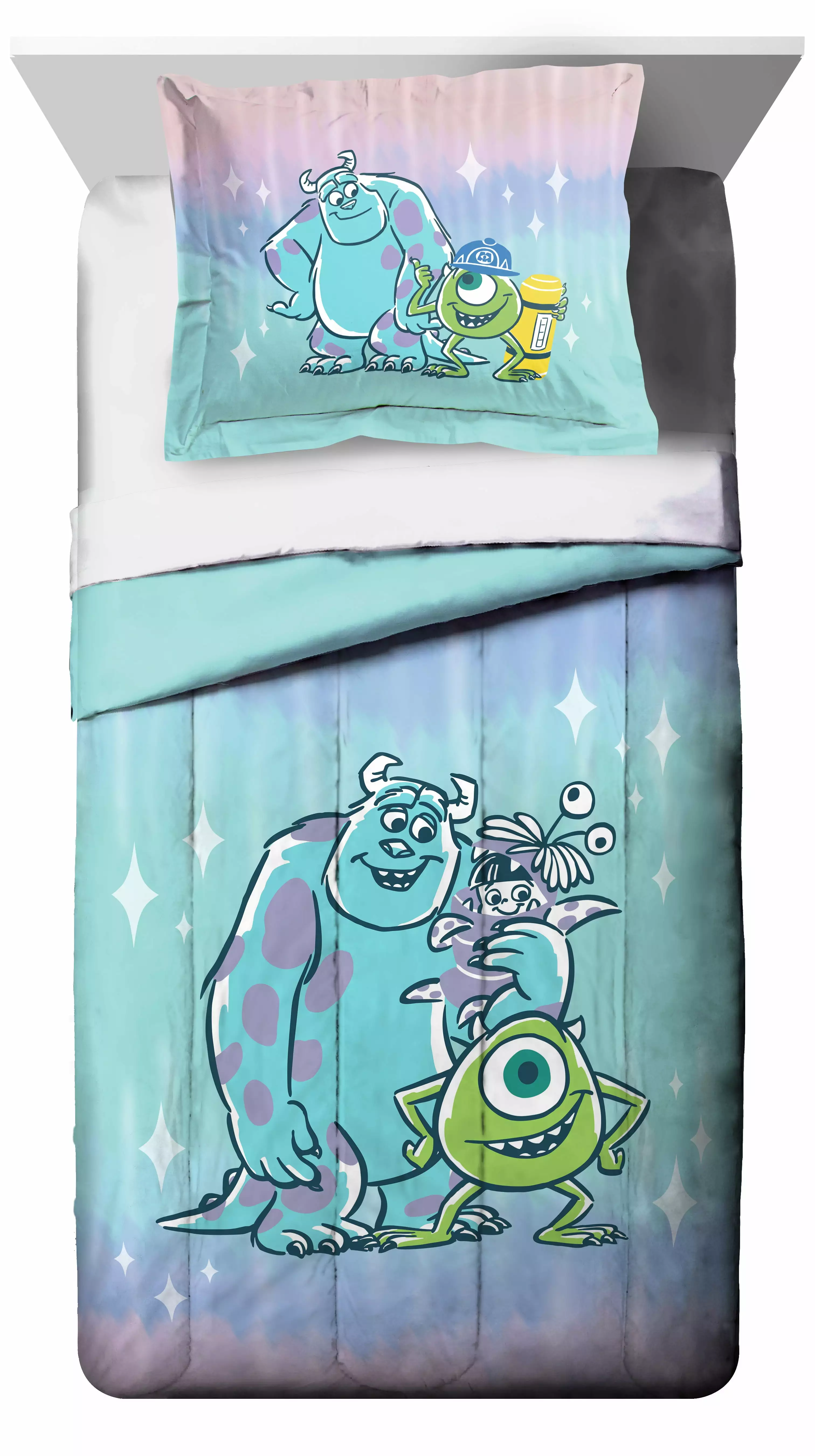 Monsters Inc Multi-Color Full Comforter & Sham Set