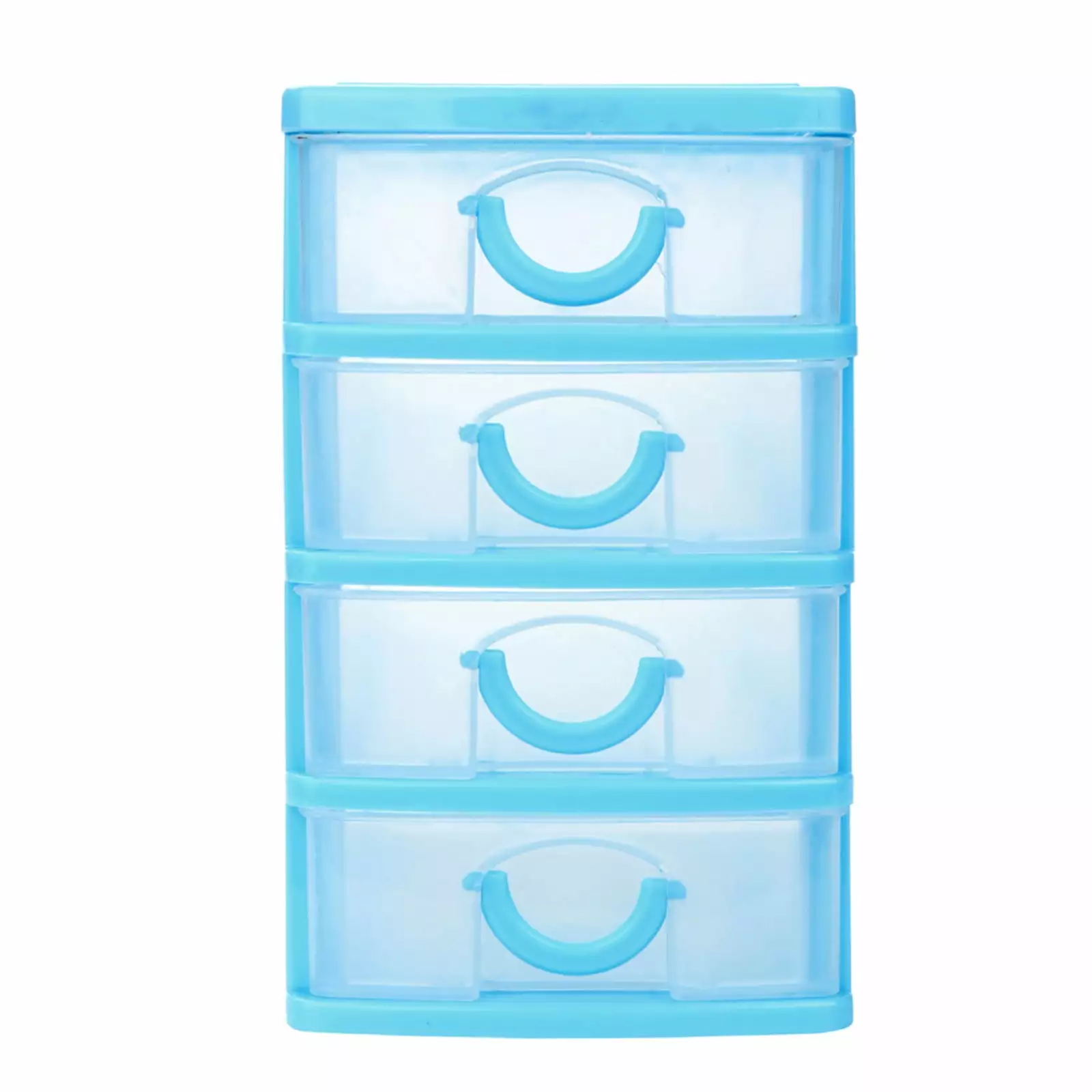 Moocorvic Small Capacity Organizer Box Plastic Storage Drawers Craft Organizers and Storage.for Toys Earrings Kids. Foldable.Clear Window