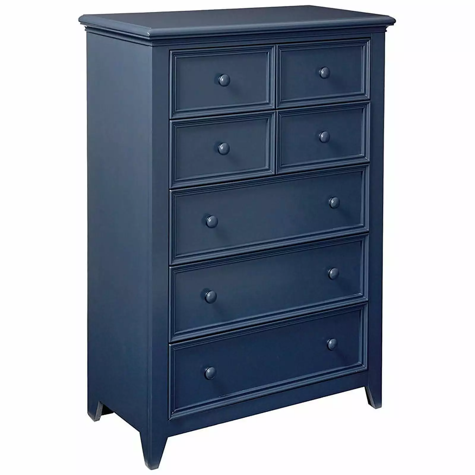 My Home Furnishings Bailey Wood 5-Drawer Chest in Williamsburg Blue