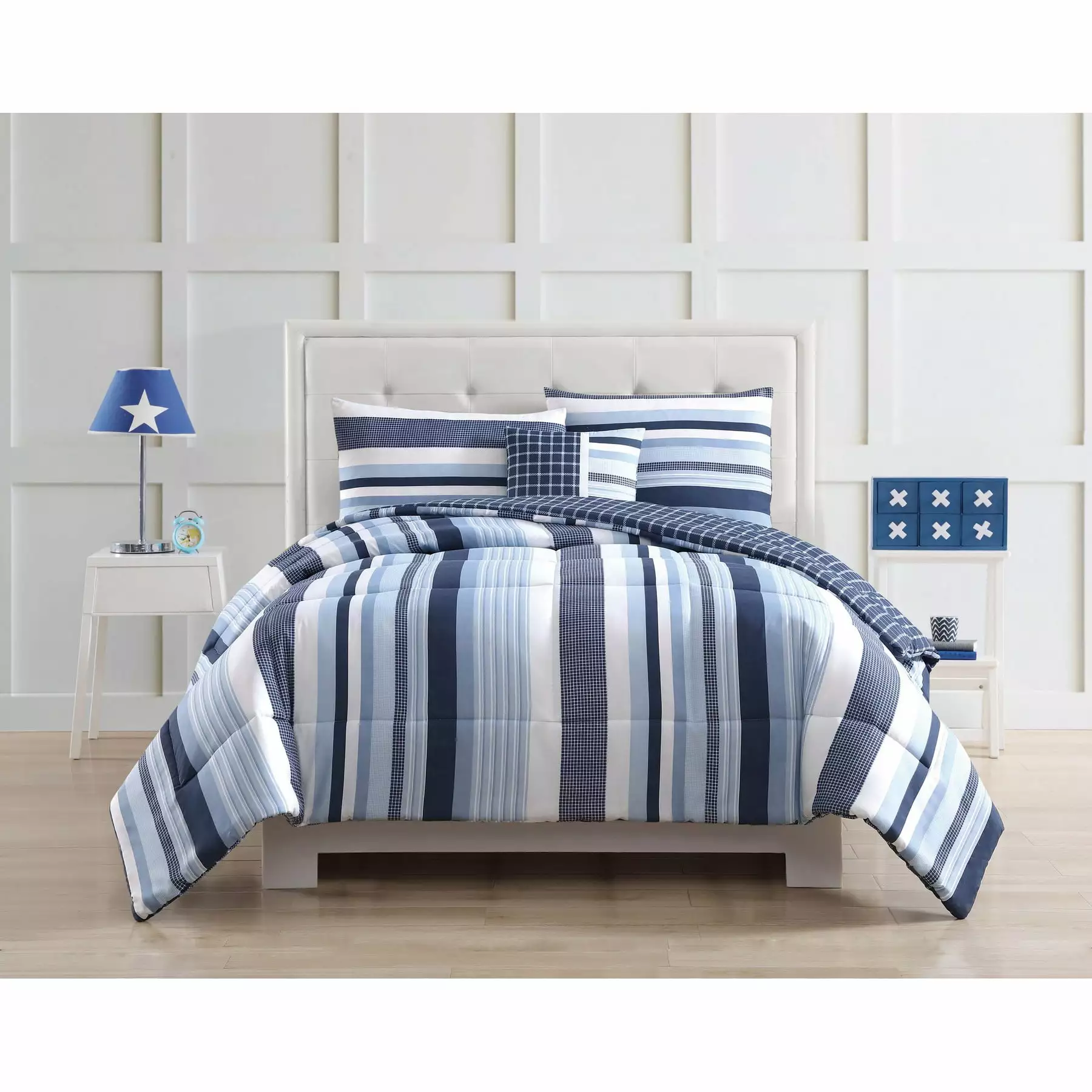 My World Mason Stripe 3 Piece Twin Comforter Set