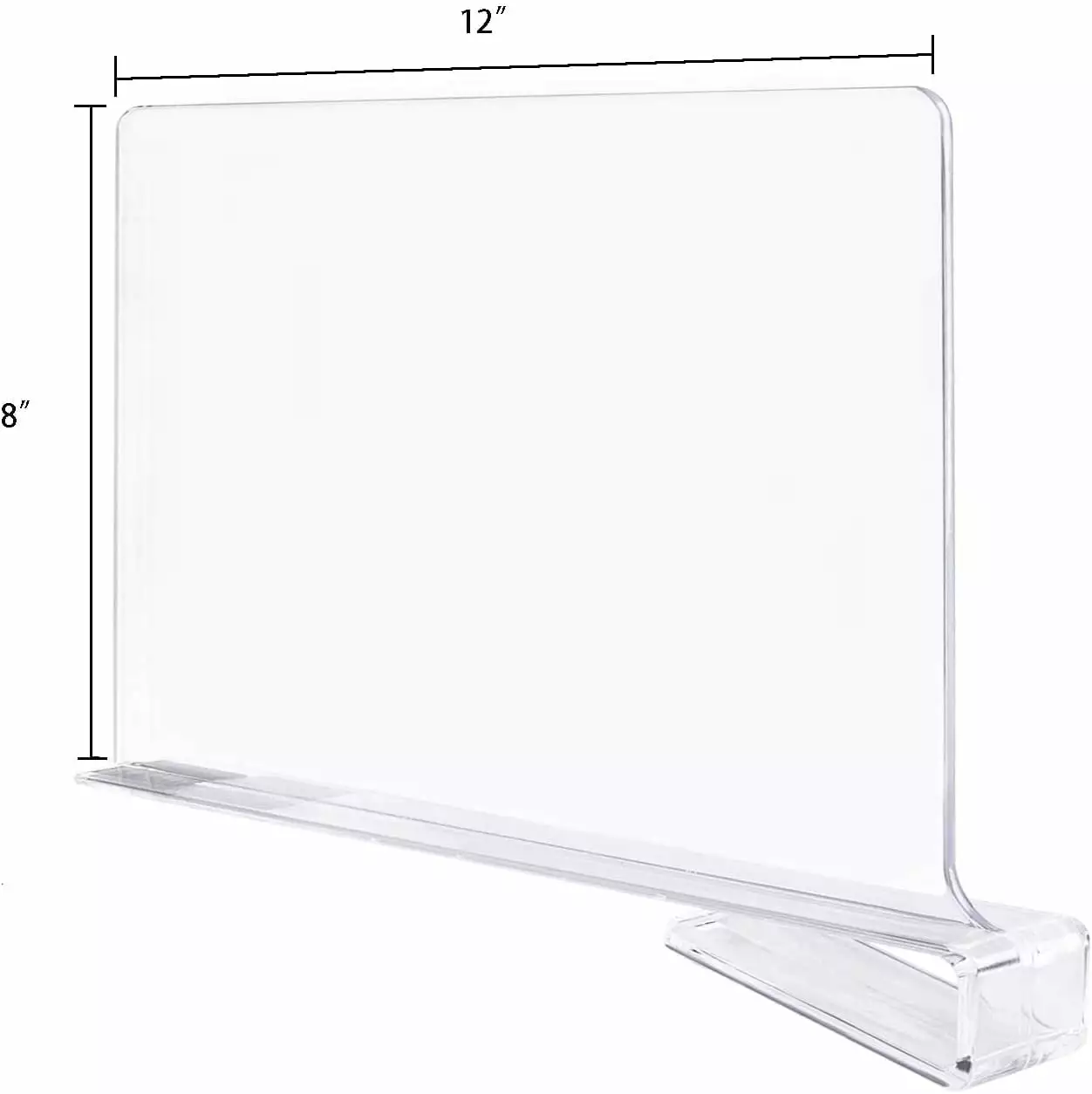 NBW Clear Acrylic Shelf Dividers. Closet Vertical Organizer for Kitchen Cabinets. Bookshelves. Pack of 2