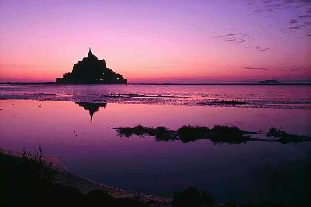 National Geographic Mount Saint-Michael Sunrise Reflection of Castle Poster