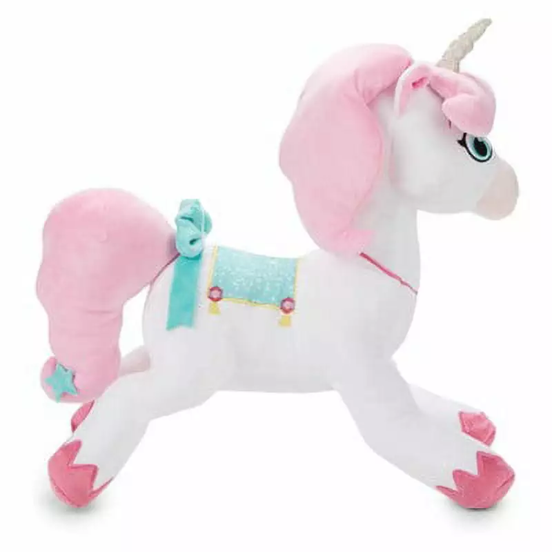 Nella the Princess Knight Knight Trinket Cuddle Pillow. White/Pink