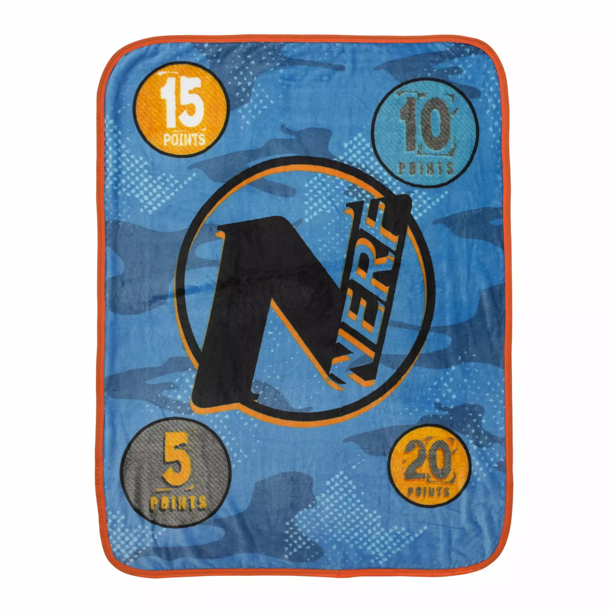 Nerf Kids Silky Soft Plush Throw Blanket. 40 x50. Blue. Hasbro