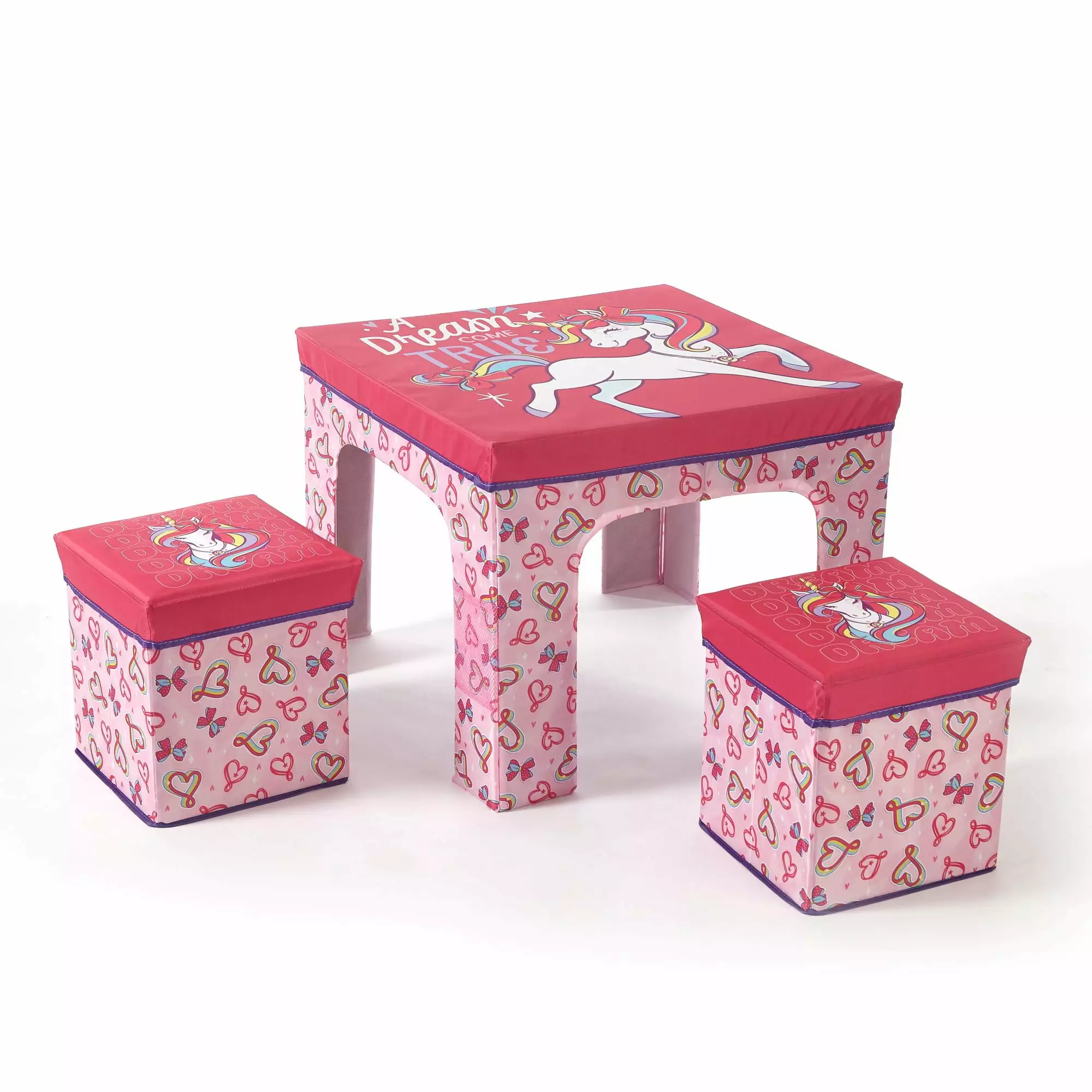 Nickelodeon JOJO Siwa Collapsible Storage Ottoman Table and Chair Play Set