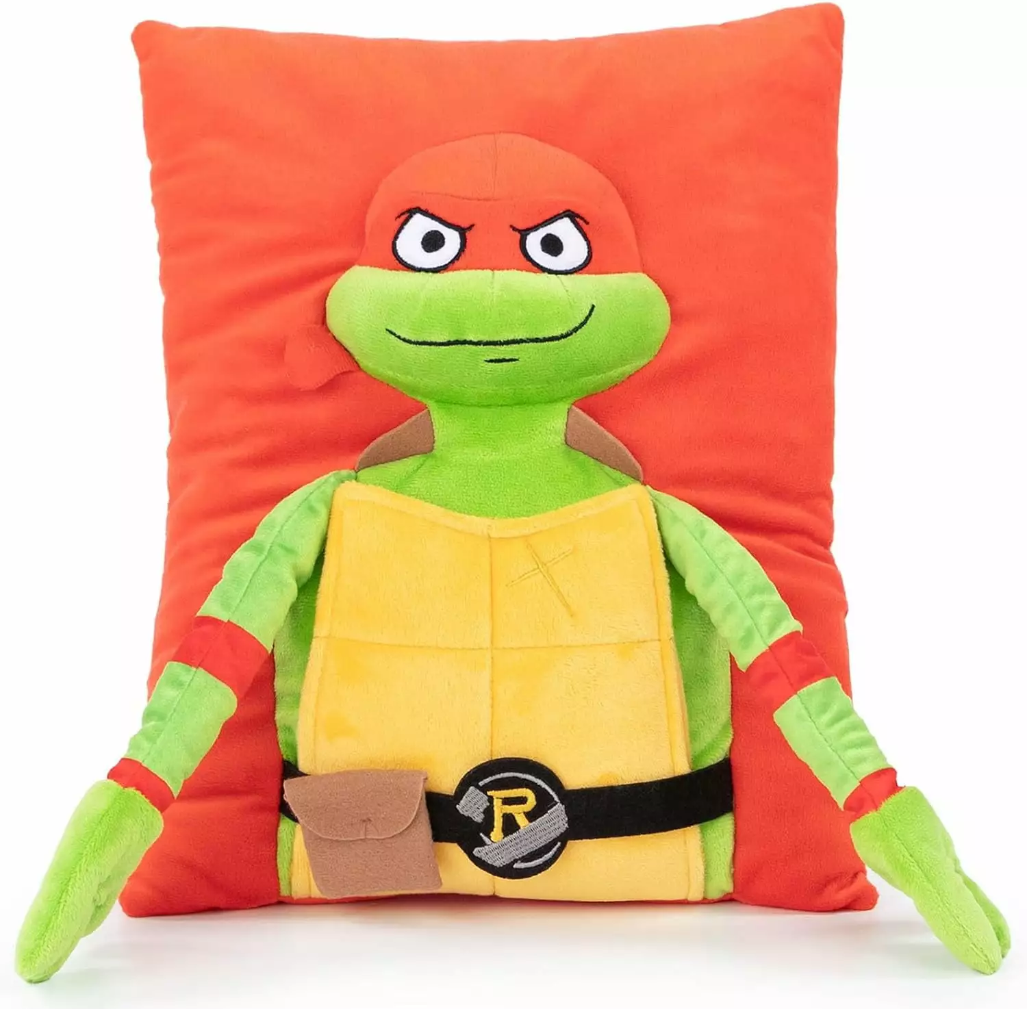 Nickelodeon Teenage Mutant Ninja Turtles Raphael 3D Snuggle Pillow - Super Soft Plush Pillow - Measures 13 Inches