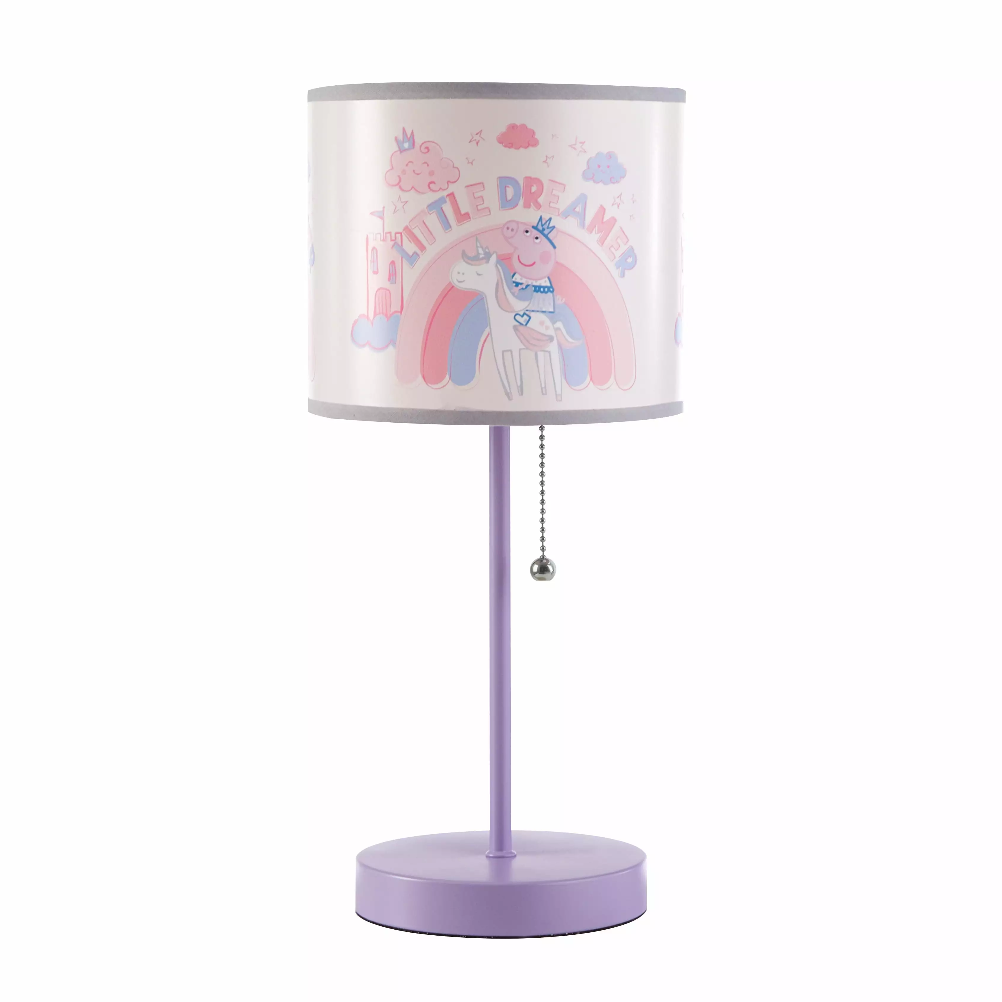 Nickelodeon's Peppa Pig Metal Stick Table Lamp for Children's Room D??cor. Pink