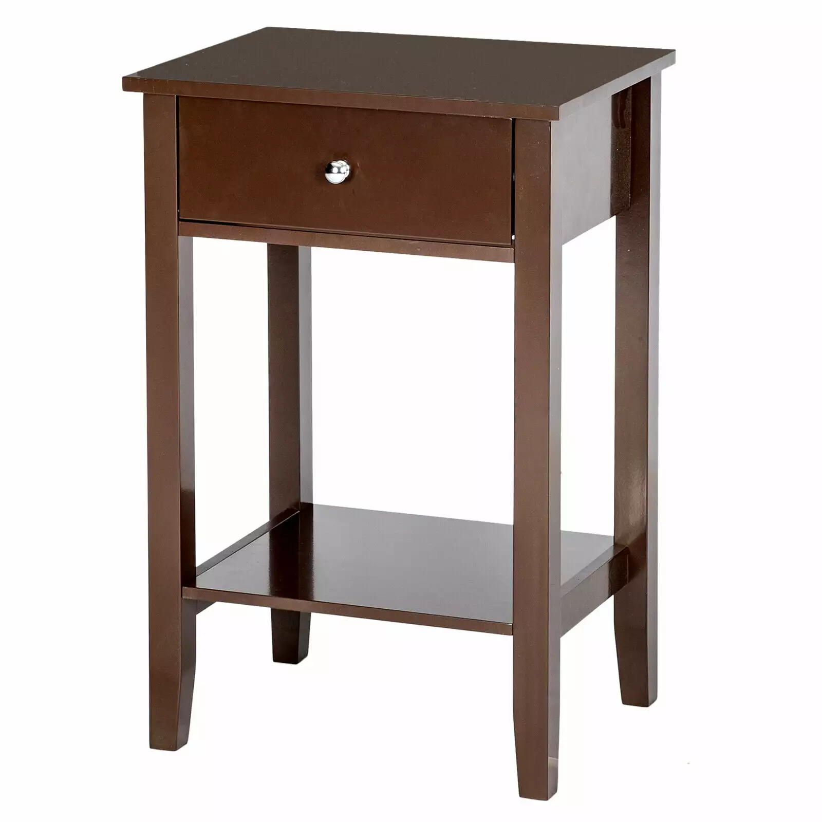 Nightstand End Table Bedside Table with Drawer and Open Shelf Dresser for Bedroom Living Room