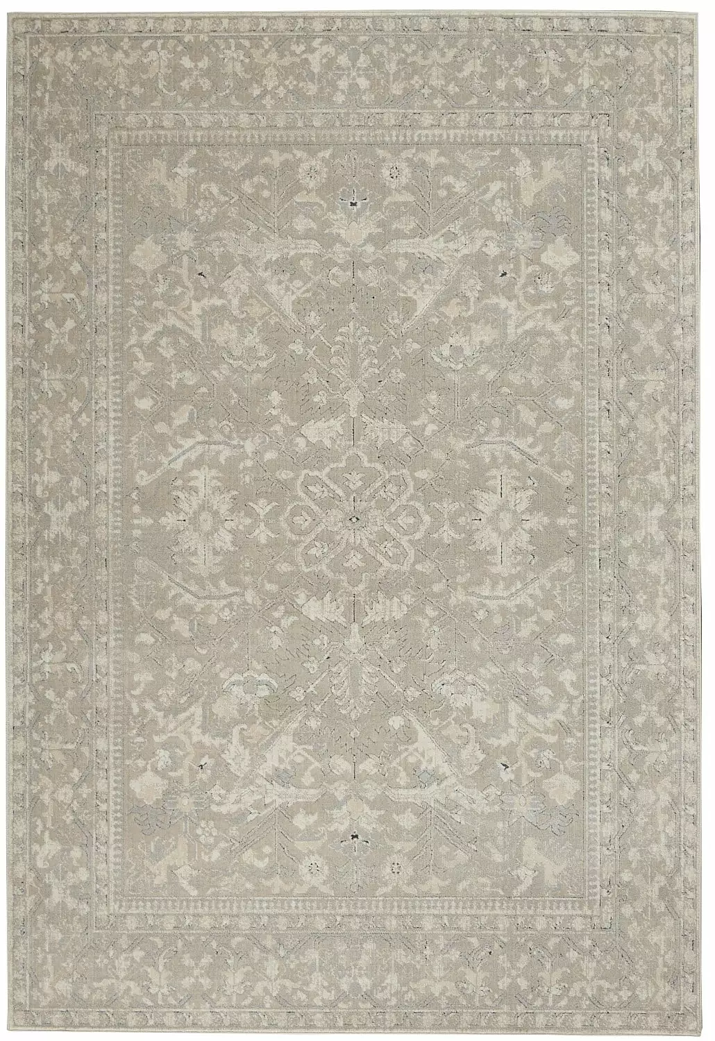 Nourison Malta Bordered Indoor only Area Rug - 5'3 x 7'7 Beige