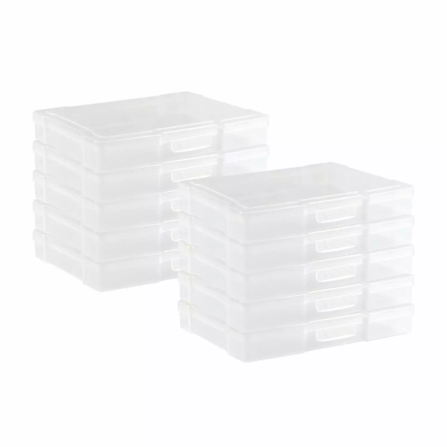 Novelinks 10 Pcs Transparent 4 x 6 photo storage boxes Photo Keeper for Pictures. Crafts. Beads. Small Items(Clear)