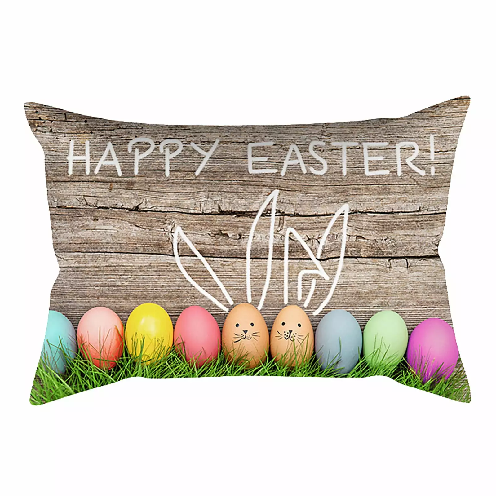 OAVQHLG3B Spring Easter Decorations for Home Easter Bunny Pattern Cushion Cover Decorates Living Room Sofa Pillow Cover Easter Decor