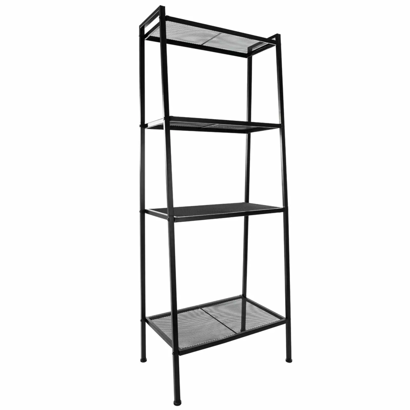 Open Bookshelf Rack.DFITO 4 Tier Metal Free Standing Display Storage Rack Shelves for Living Room Home Office. Black