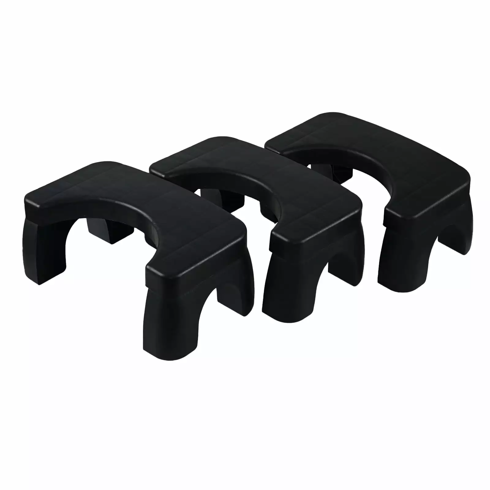 Ortodayes 3 Pack Plastic Potty Stool. Bathroom Squatting Poop Stool. Black