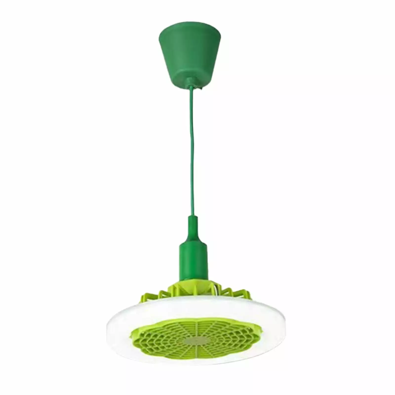 Outoloxit E27 Screw Fan Pendant Lamp. Ceiling Fan with Lights. Enclosed Low Profile Fan Light. Ceiling Light with Fan. Hidden Electric Fan Delier- White Light(Fan Light+remot. Green