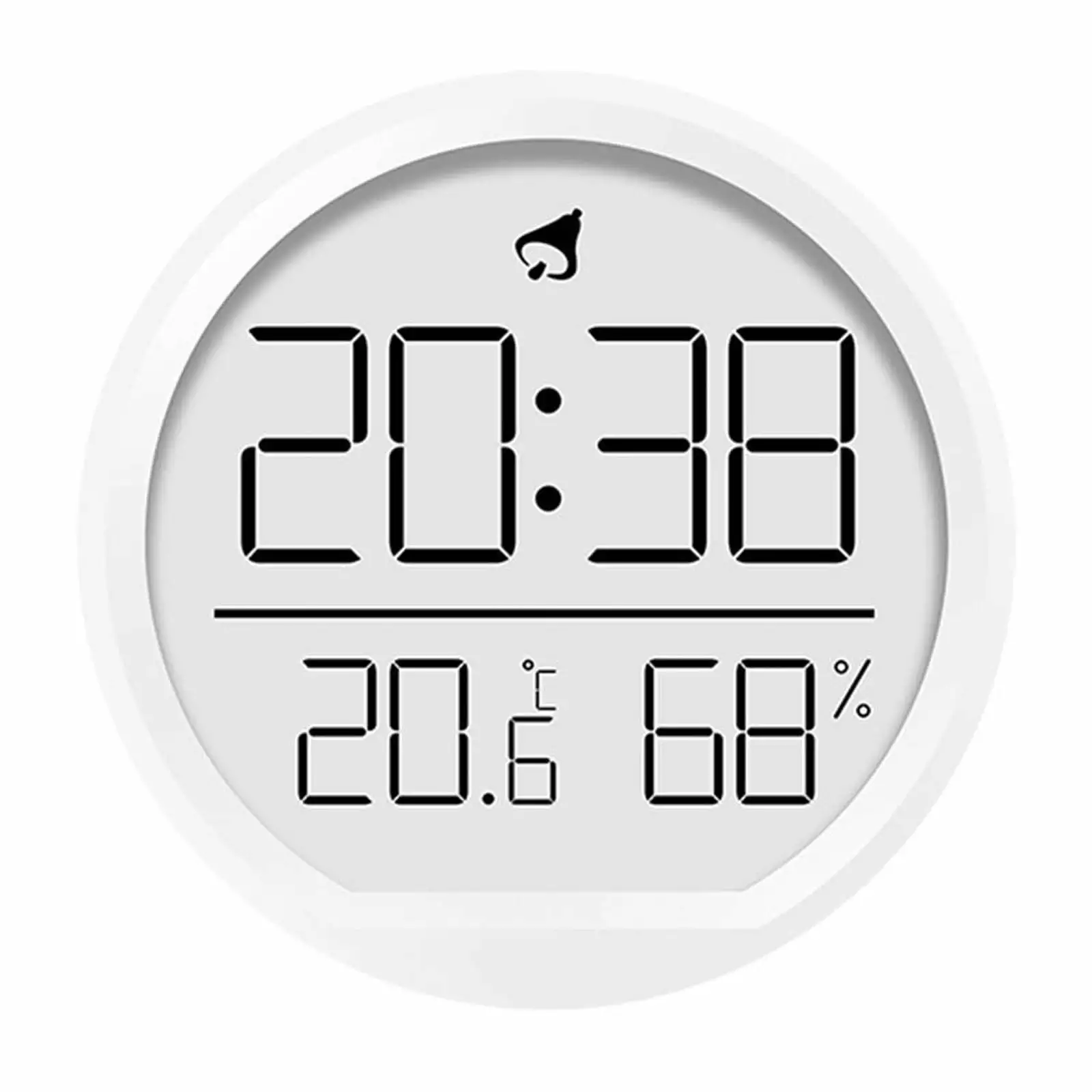 PAVEOS Alarm Clock Clearance Temperature and Humidity Meter Clock Indoor Household Electronic Alarm Clock Kitchen Digital Display Alarm Clock Wall-mounted Room Temperature Meter White