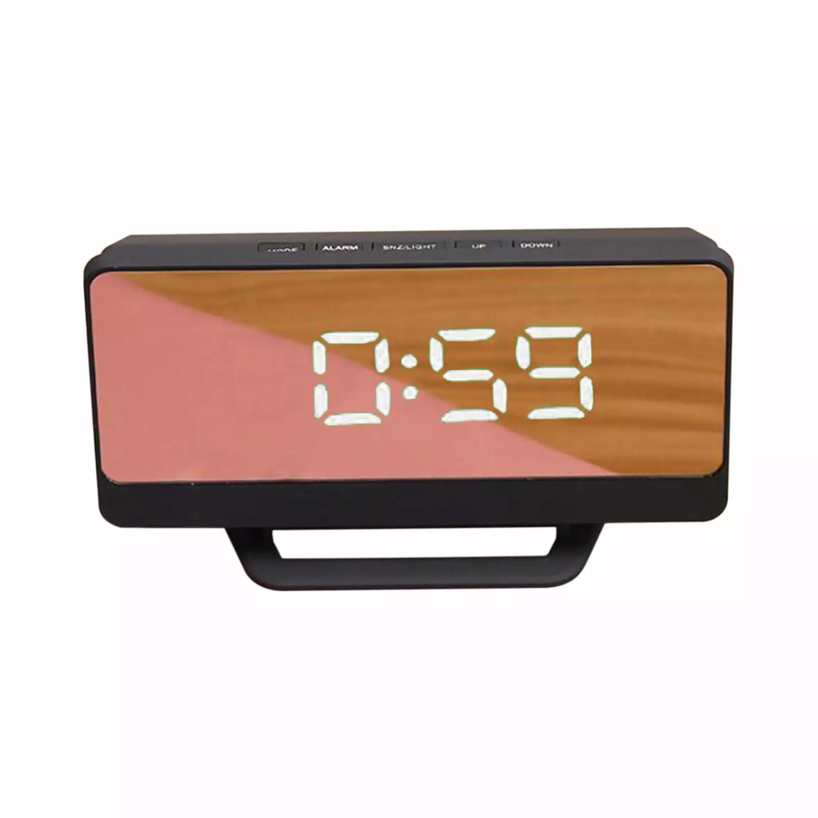 PAVEOS Digital Alarm Clock Simples LED Large Digital Display Fashion Multi-set Alarm Clock Features Desktop Bedside Study Kitchen Clock Alarm Clock White-7 5.91x3.35x1.77in