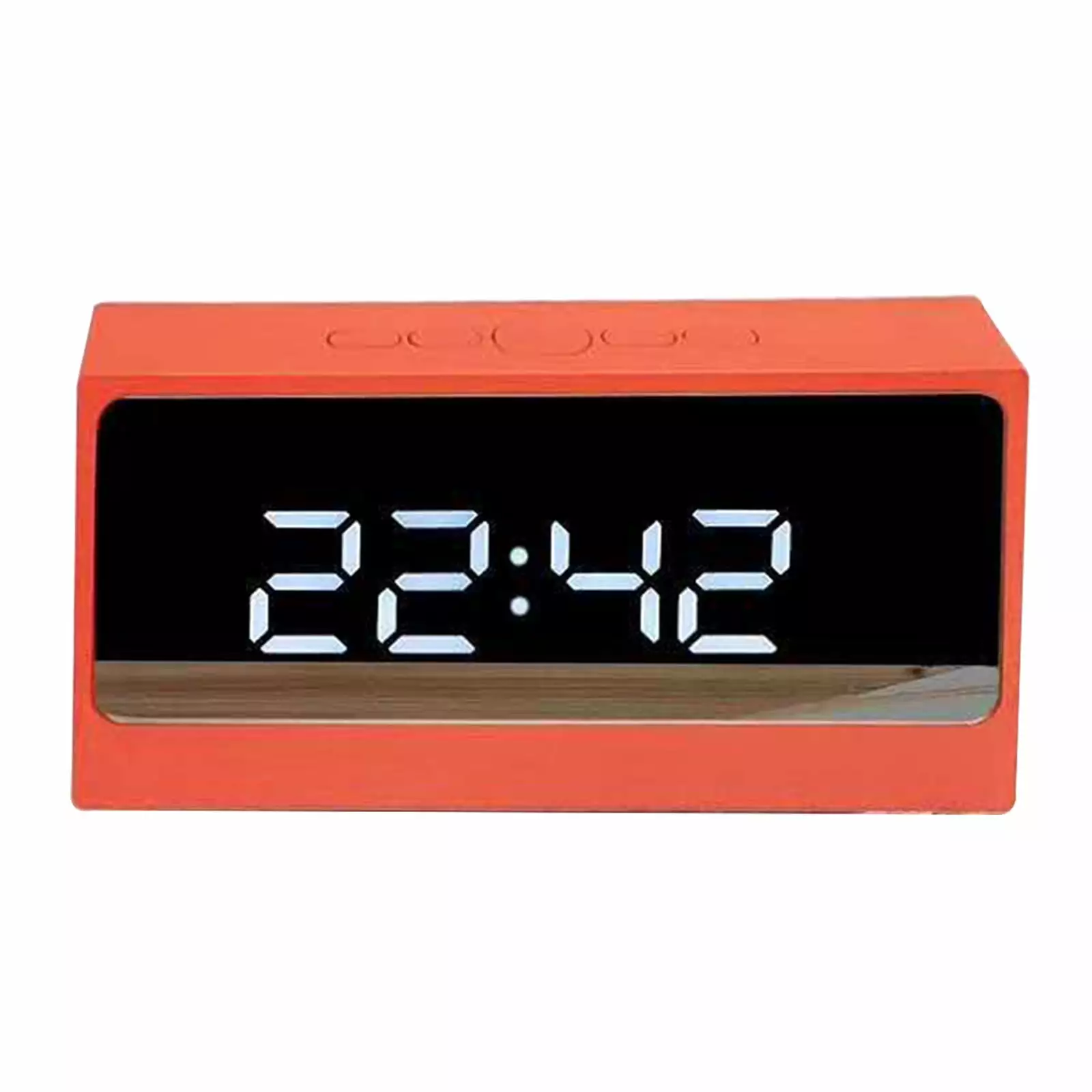 PAVEOS LED Mirror Clock New Digital Alarm Clock Multifunctional Mirror Alarm Clock Personalized Makeup Mirror Alarm Clock. HD Large Screen Alarm Clock Red-9 6.14x4.02x1.73in