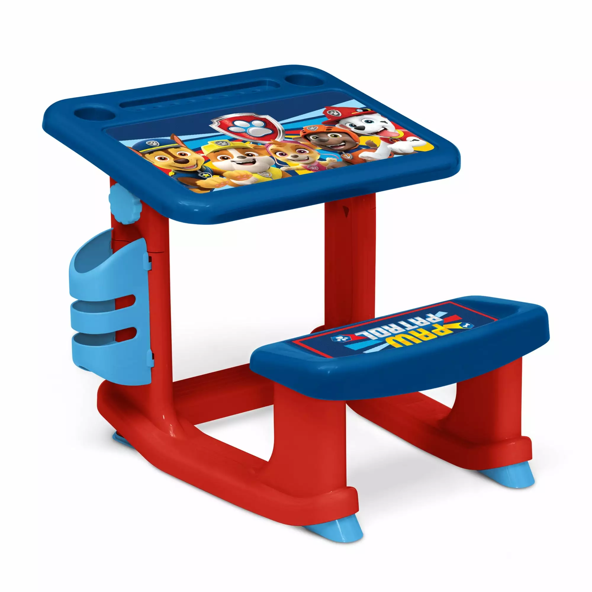 PAW Patrol Draw and Play Desk by Delta Children ?C Includes 10 Markers and Coloring Book. Blue