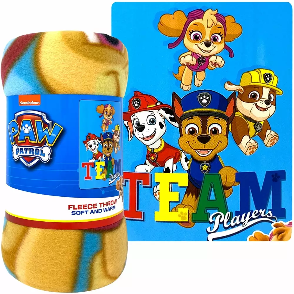 PAW Patrol Toddler/Child character Fleece/Polyester Plush Throw. 45 x 60