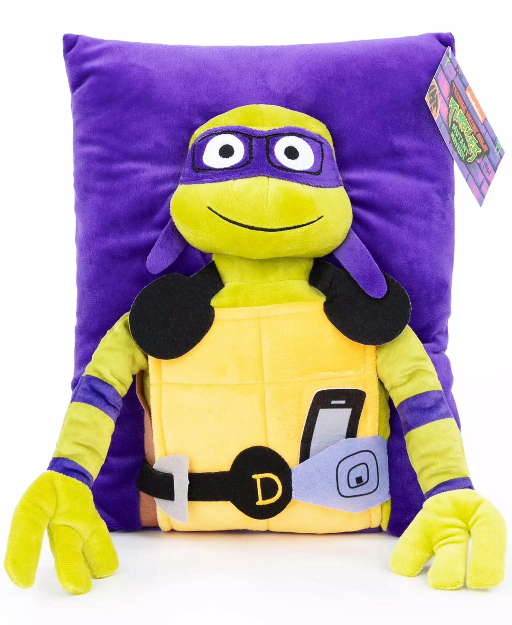 Paramount Nickelodeon Teenage Mutant Ninja Turtles Donatello Purple 3D Snuggle Pillow. 100% Velboa Microfiber