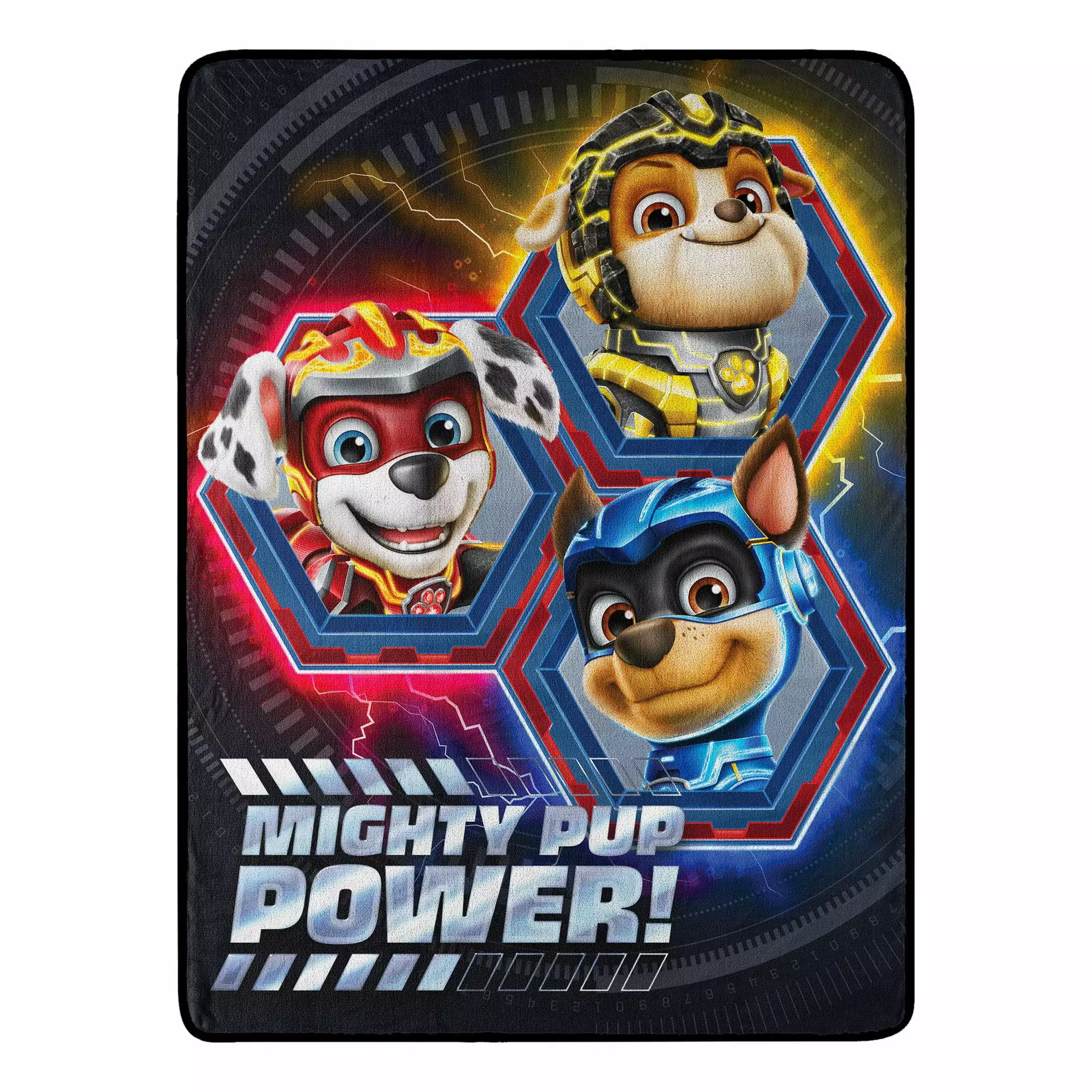 Paw Patrol Movie Mighty Pups Kids Micro Raschel Throw Blanket