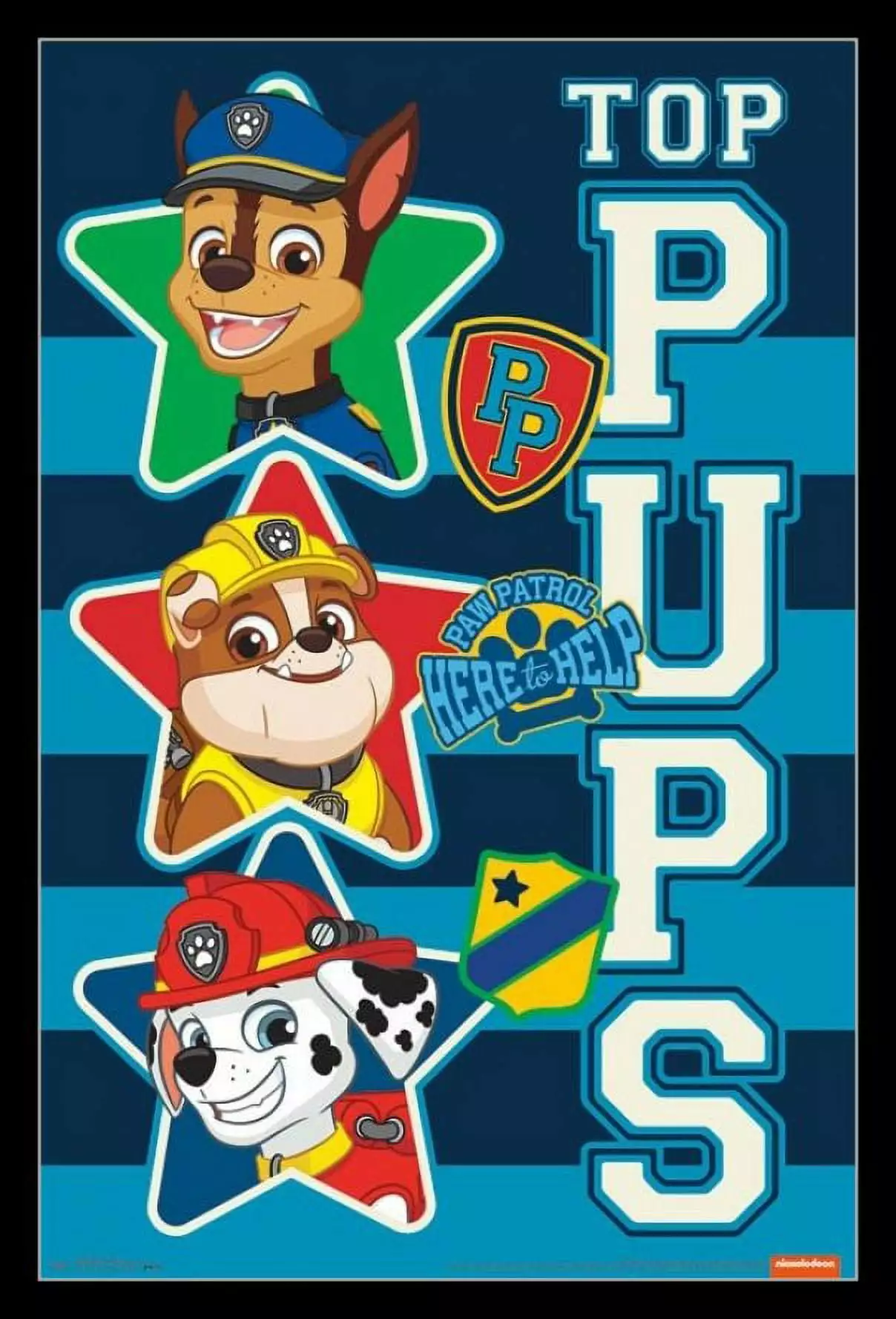 Paw Patrol - Top Pups Laminated & Framed Poster Print (22 x 34)