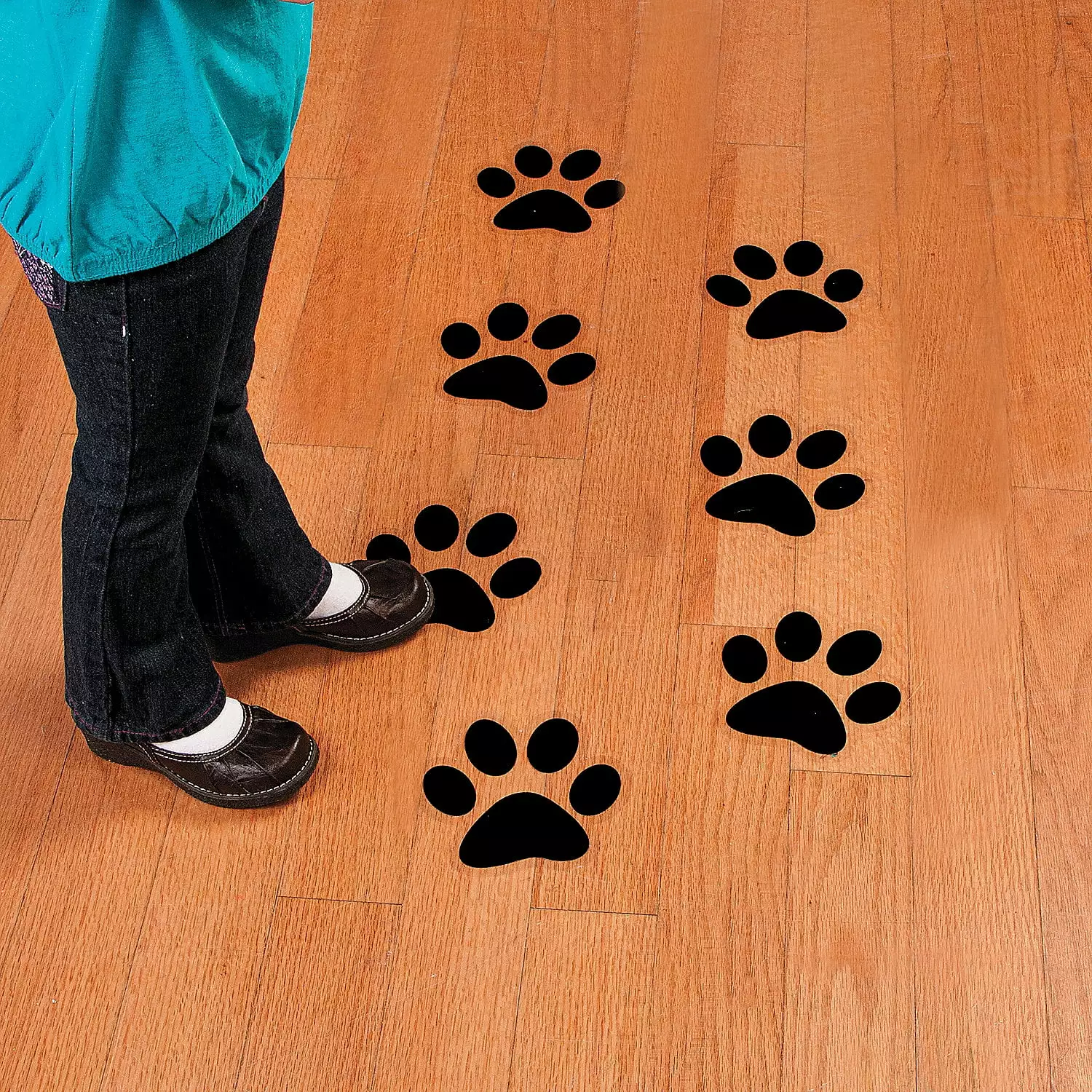 Paw Print Floor Decals - Party Decor - 12 Pieces