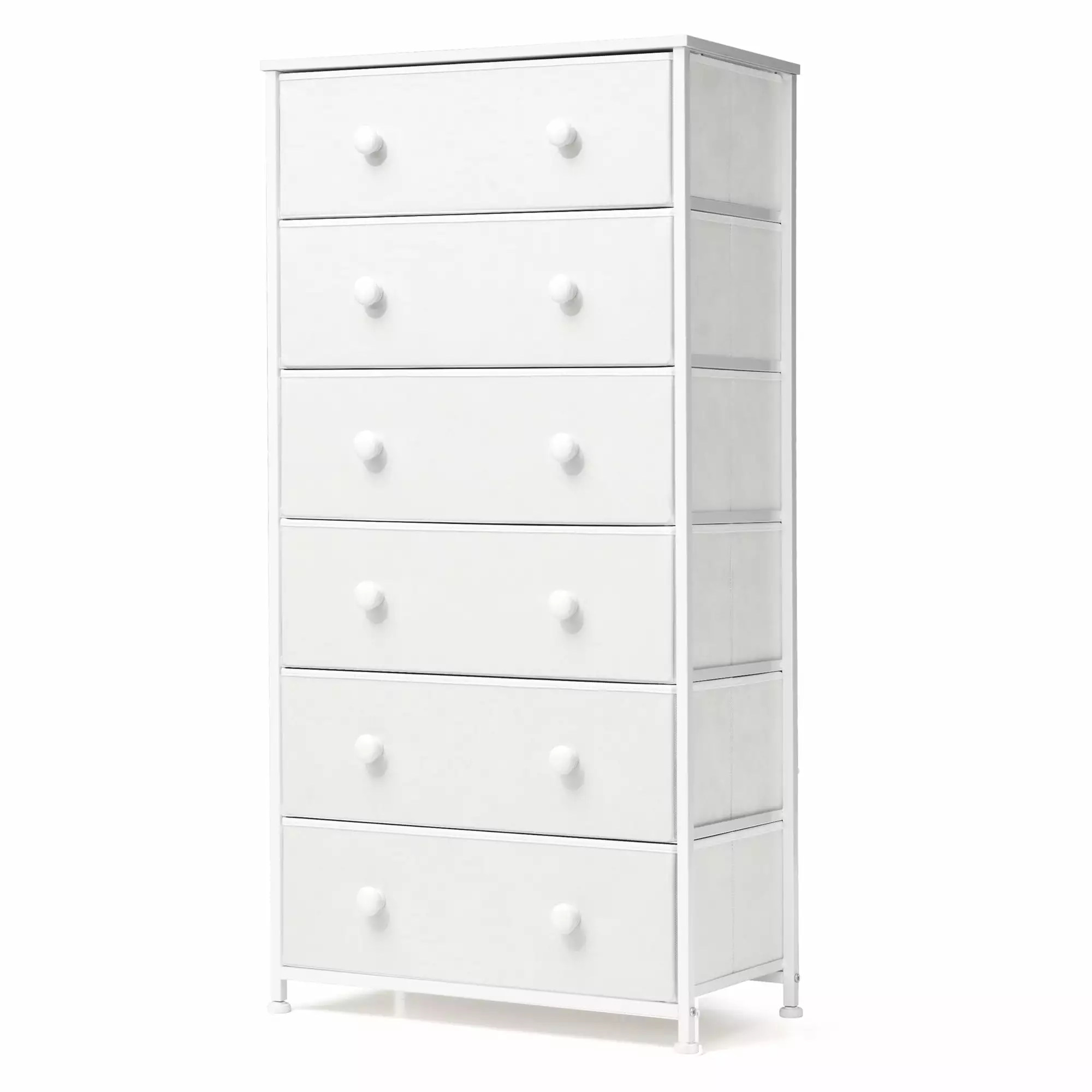 Pellebant White 6-Drawer Dresser Vertical Storage Tower Chest