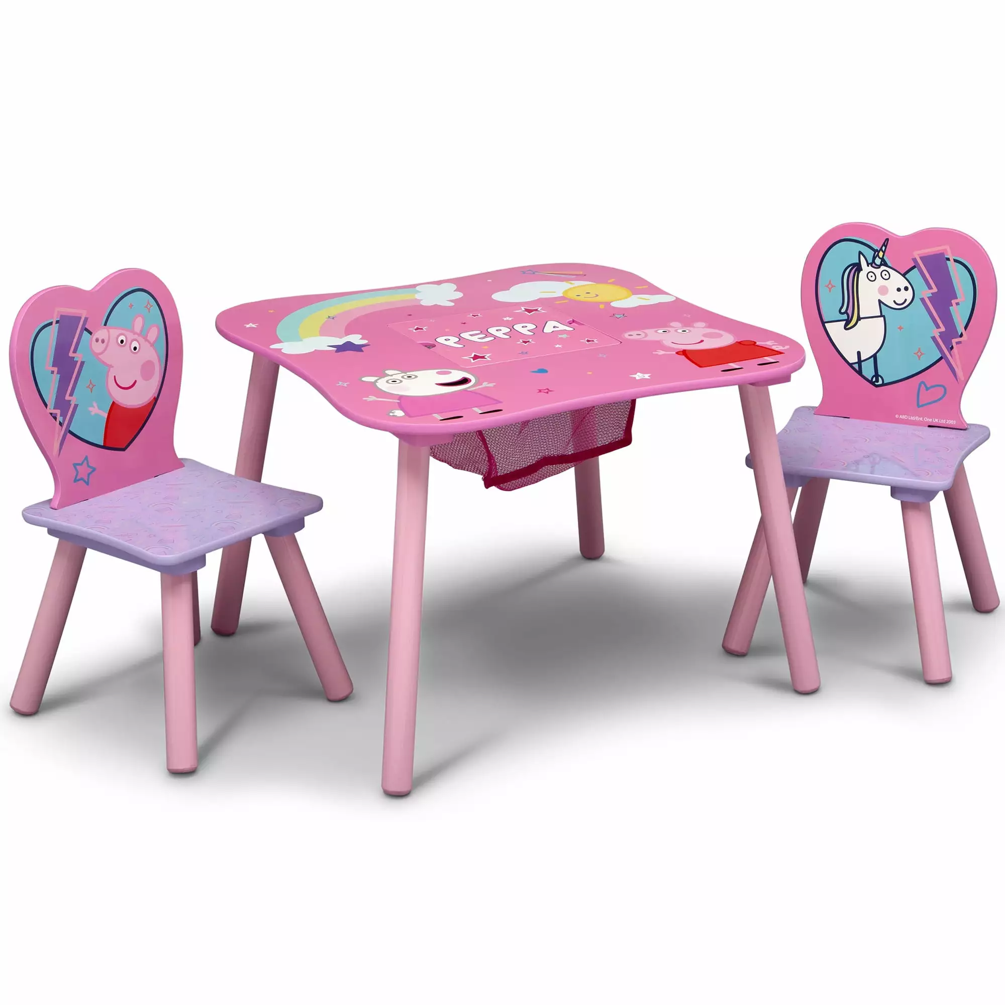 Peppa Pig Table and Chair Set with Storage by Delta Children. Greenguard Gold Certified