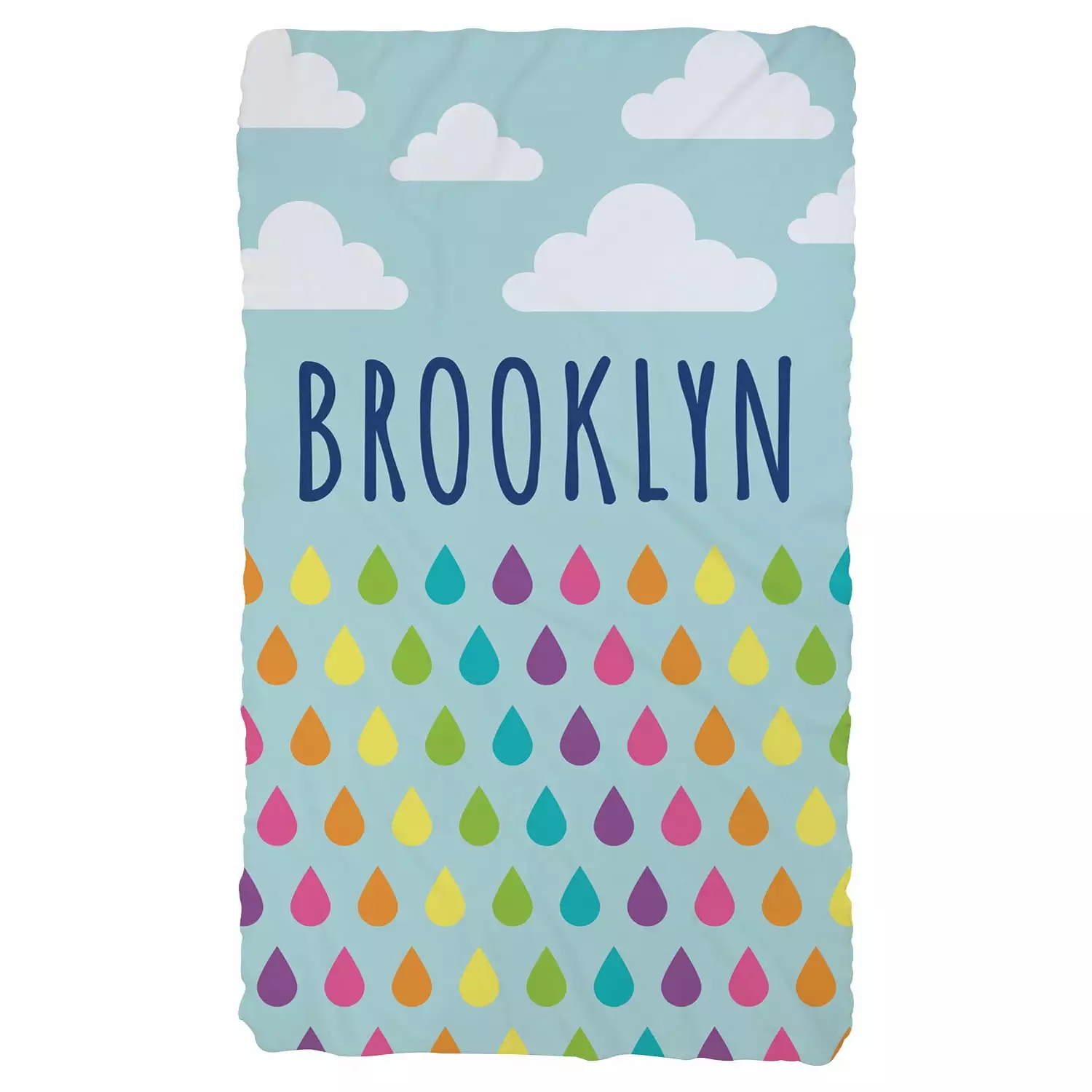 Personalized Rainbow Fleece Blanket