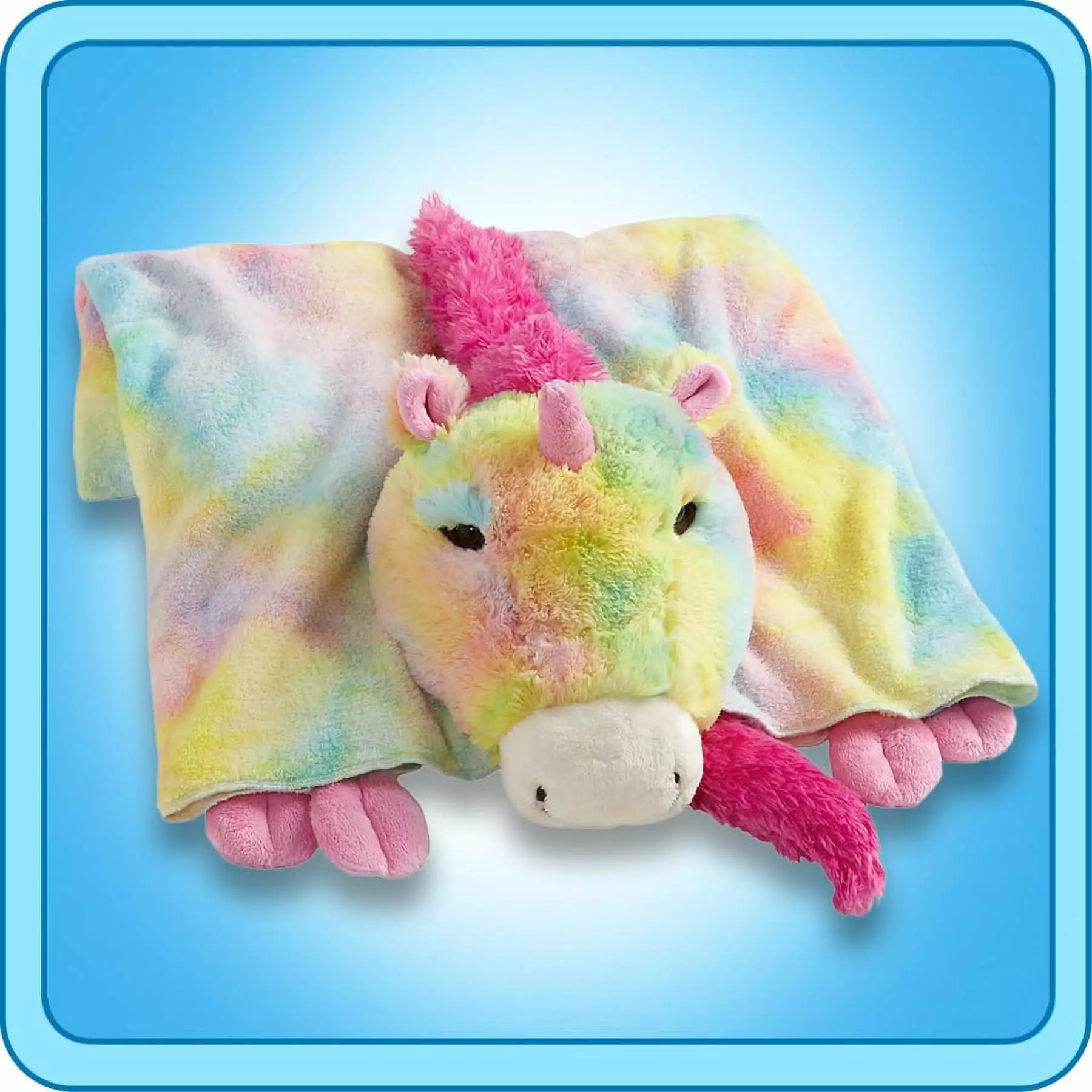 Pillow Pet Rainbow Unicorn Blanket Plush Toy Gift