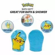 Pok??mon Kids Pikachu Hooded Towel and Wash Mitt. Cotton. Yellow