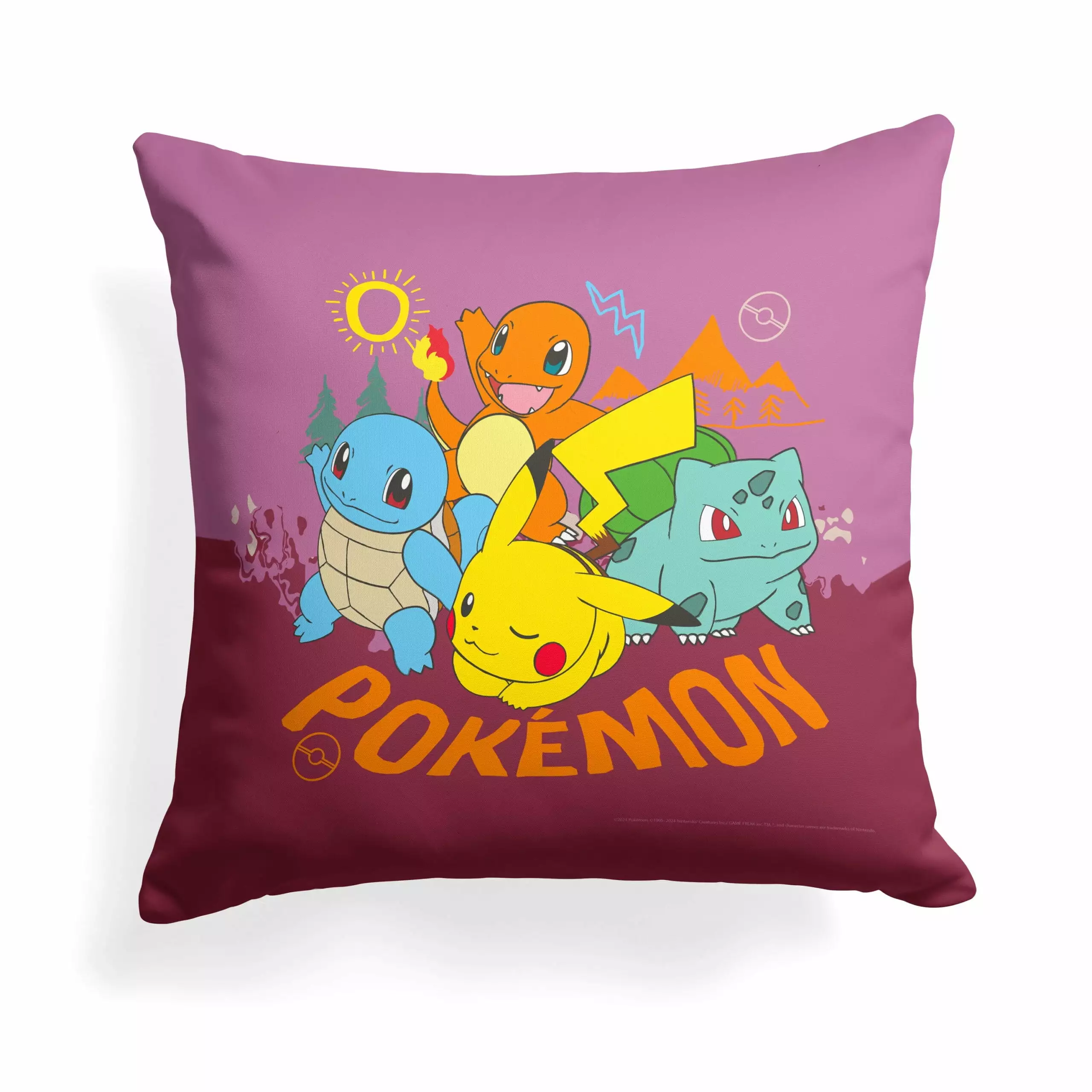 Pokemon Go Outside Kids Printed Throw Pillow. 18 x 18 inches