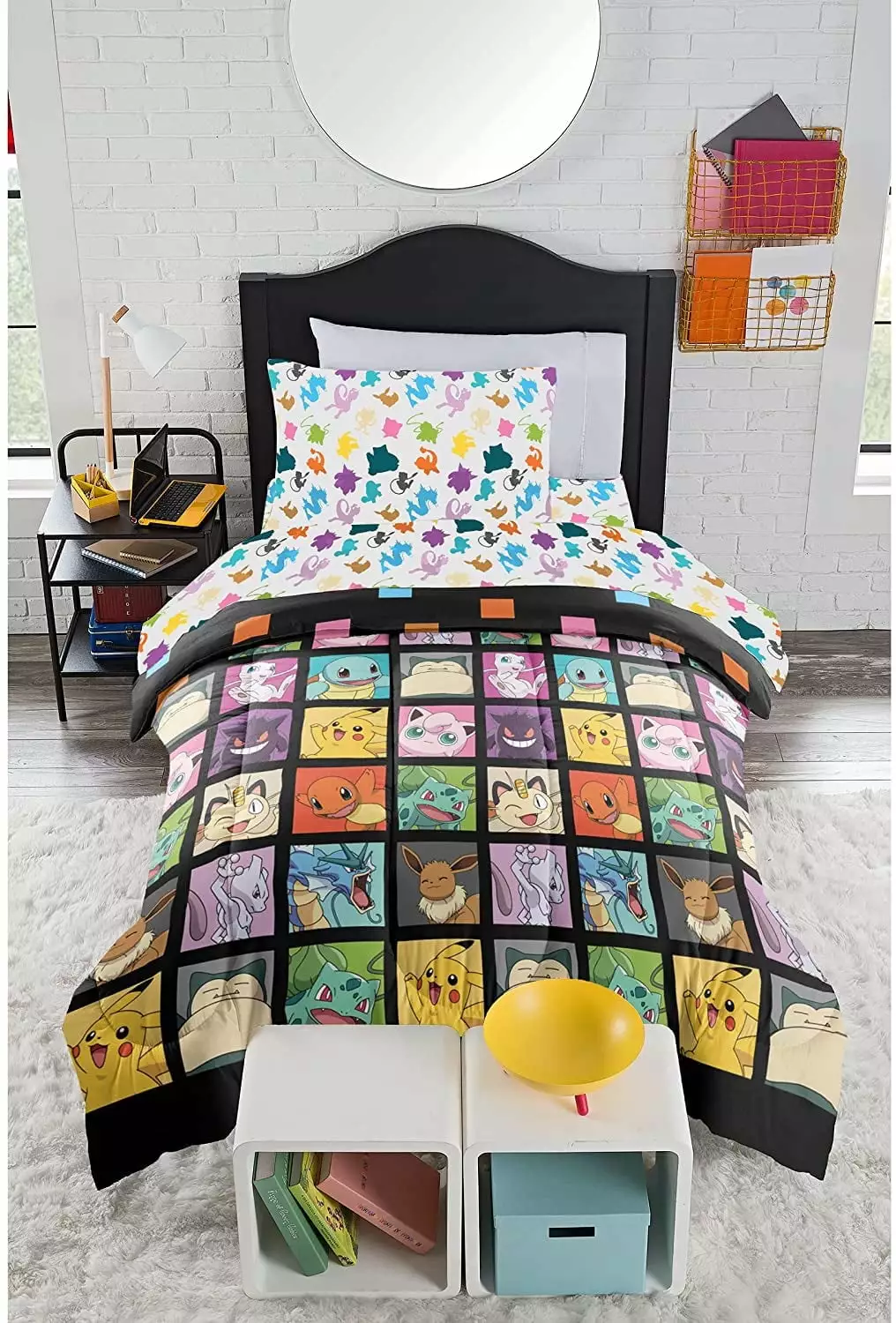 Pokemon Kanto Favorites 4 Piece Twin Bed in a Bag Bedding Set- Includes Comforter and Sheet Set