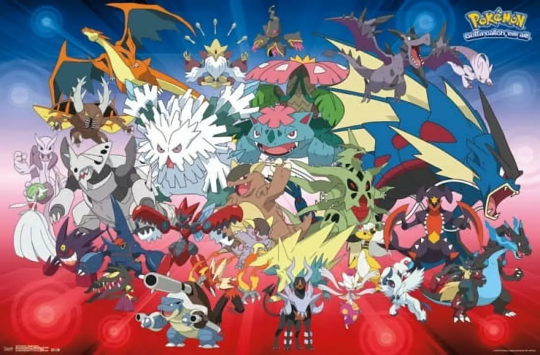 Pokemon - Mega Evolutions Poster Print (34 x 22)