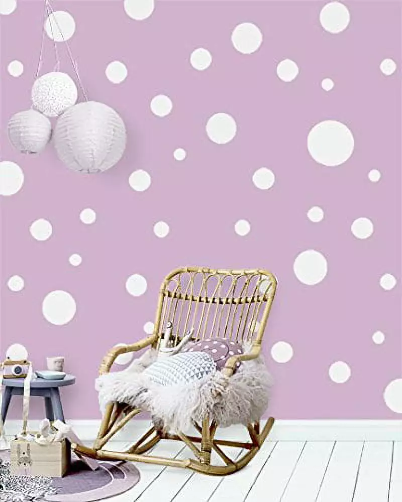 Polka Dot Wall Decals (63) Girls Room Wall Decor Stickers. Wall Dots. Vinyl Circle Peel & Stick DIY Bedroom. Playroom. Kids Room. Baby Nursery Toddler to Teen Bedroom Decoration 3-6.5