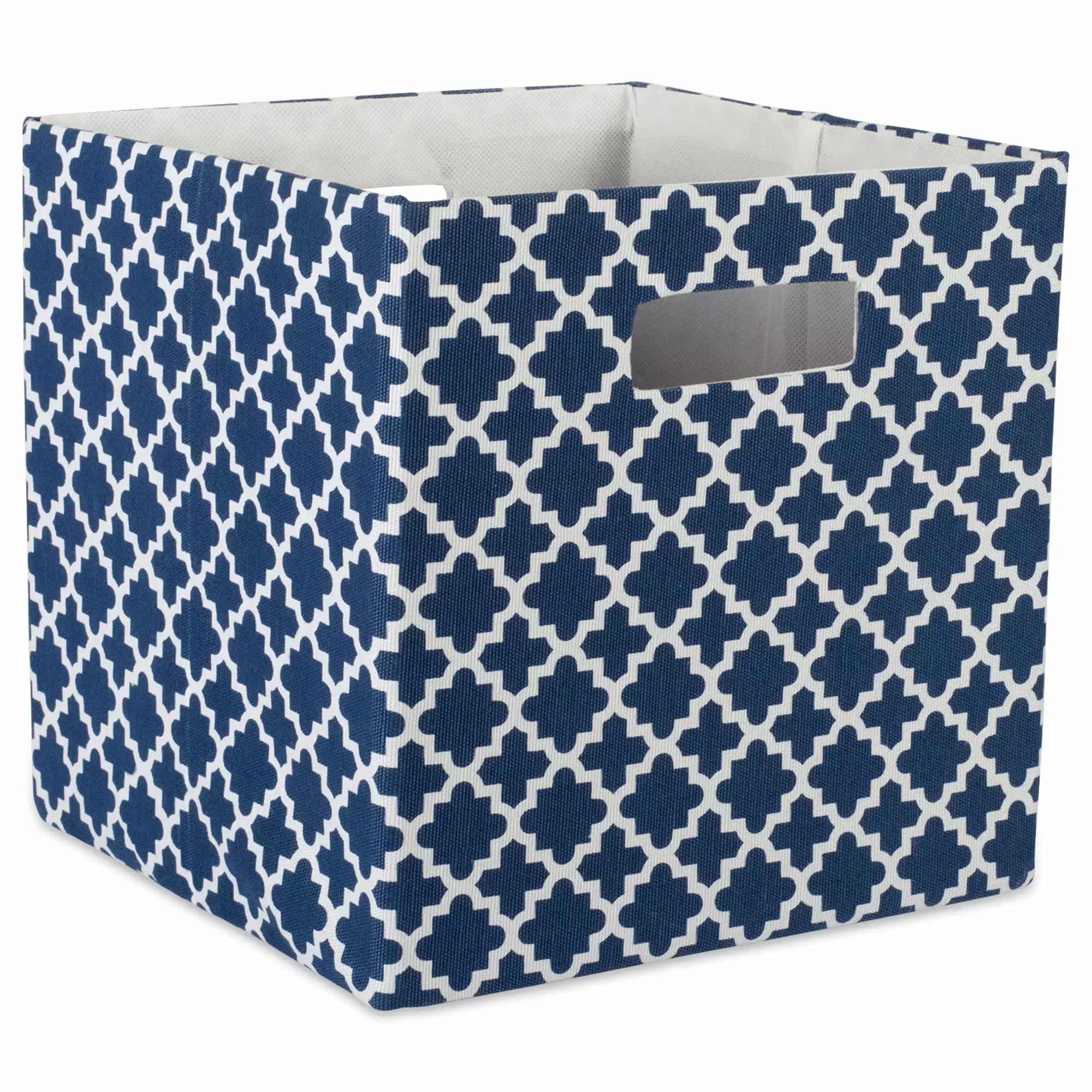 Polyester Cube Lattice Nautical Blue Square 13x13x13