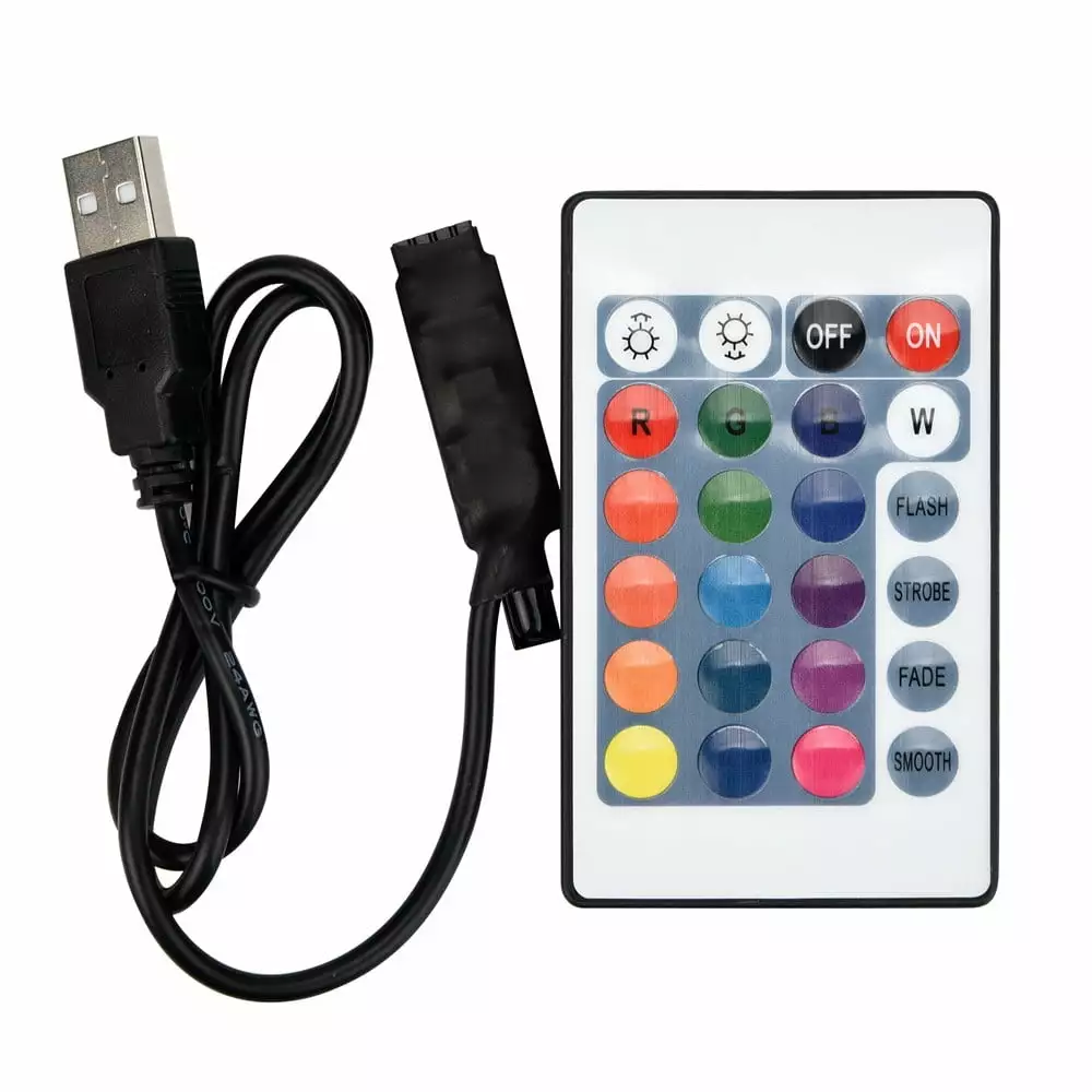 Pompotops RGB USB Led Strip IR RF Remote Controller 24 Key 3528 5050 Lamp DC12V