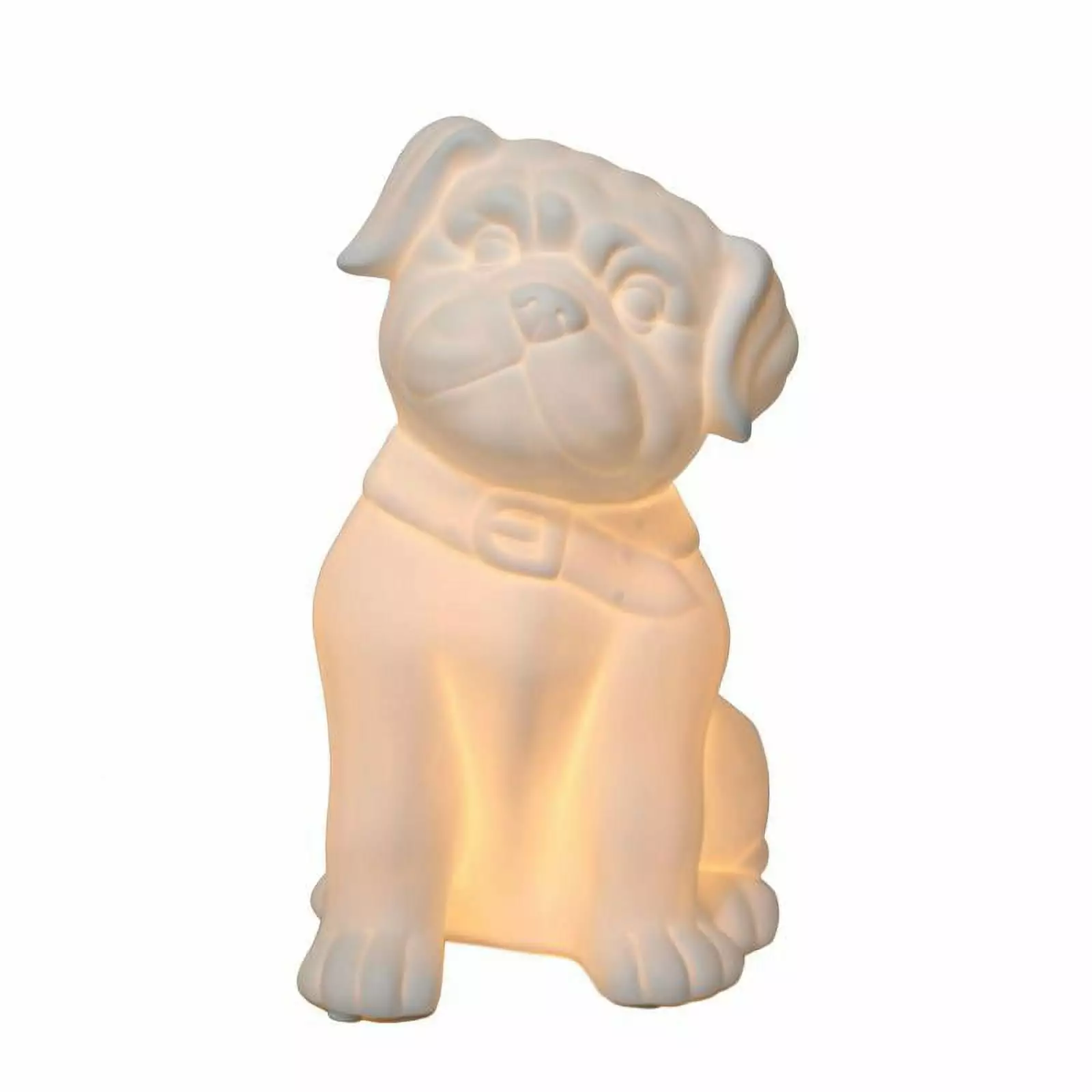 Porcelain Puppy Dog Shaped Table Lamp